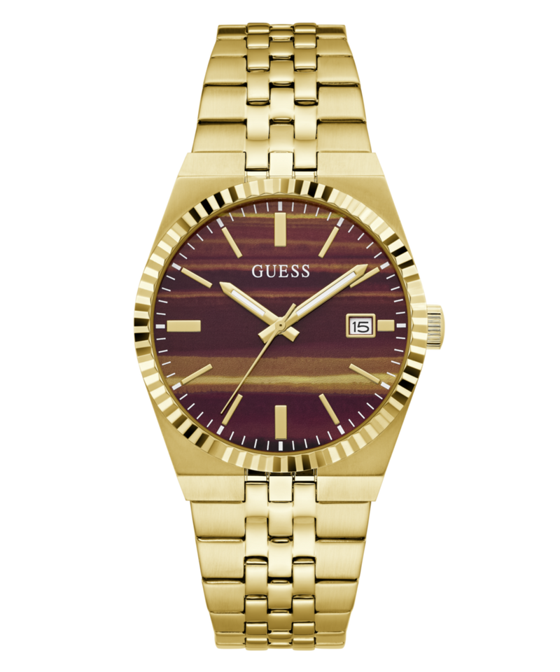 Guess Round 39mm Brown Dial Analog Men Watch - GW1129G2 Watch Guess