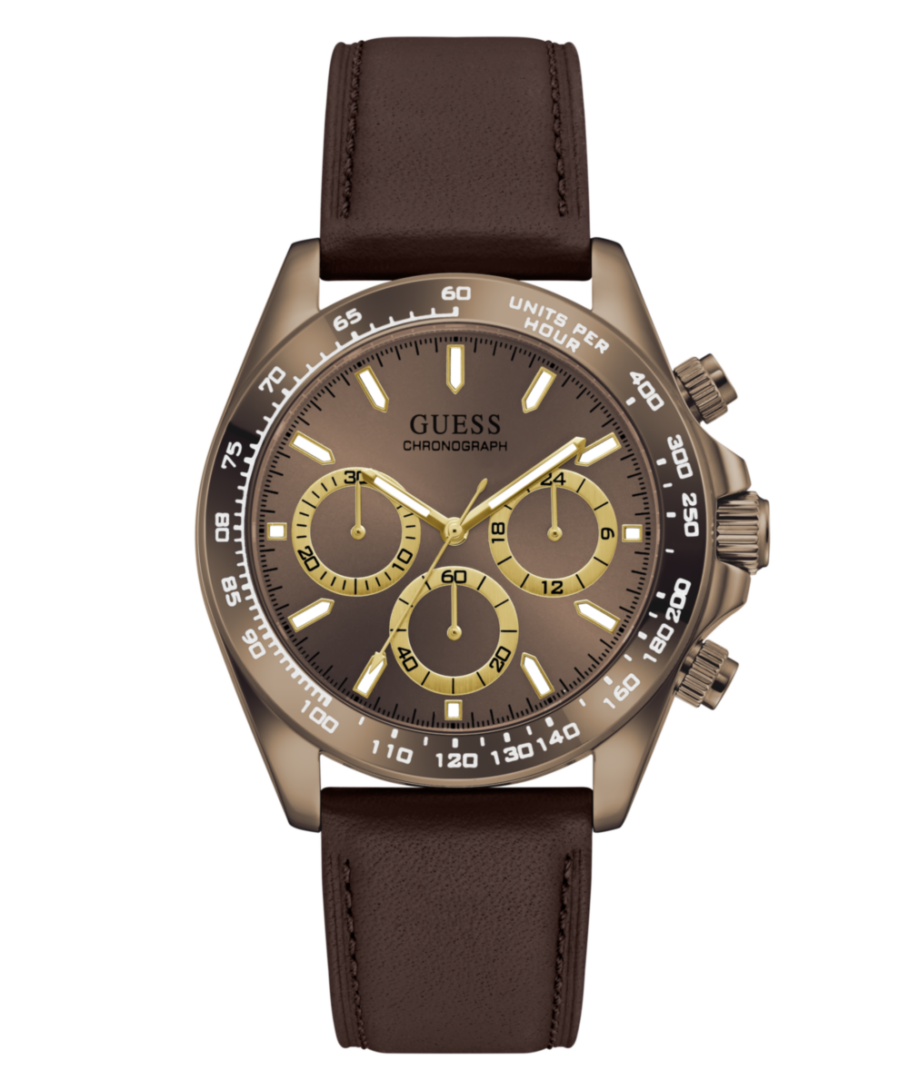 Guess Round 42mm Brown Dial Analog Men Watch - GW1130G5 Watch Guess