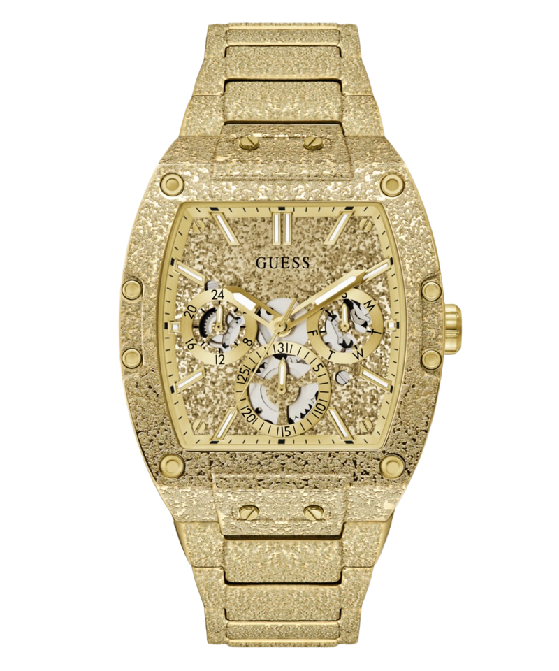 Guess Rectangle 42mm Champagne Dial Analog Men Watch - GW1148G2 Watch Guess