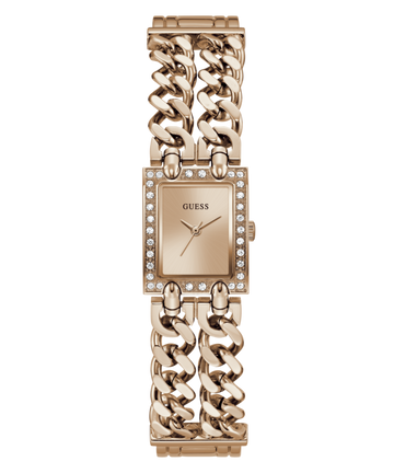 Guess Rectangle 20mm Rose Gold Dial Analog Women Watch - GW1159L4 Watch Guess