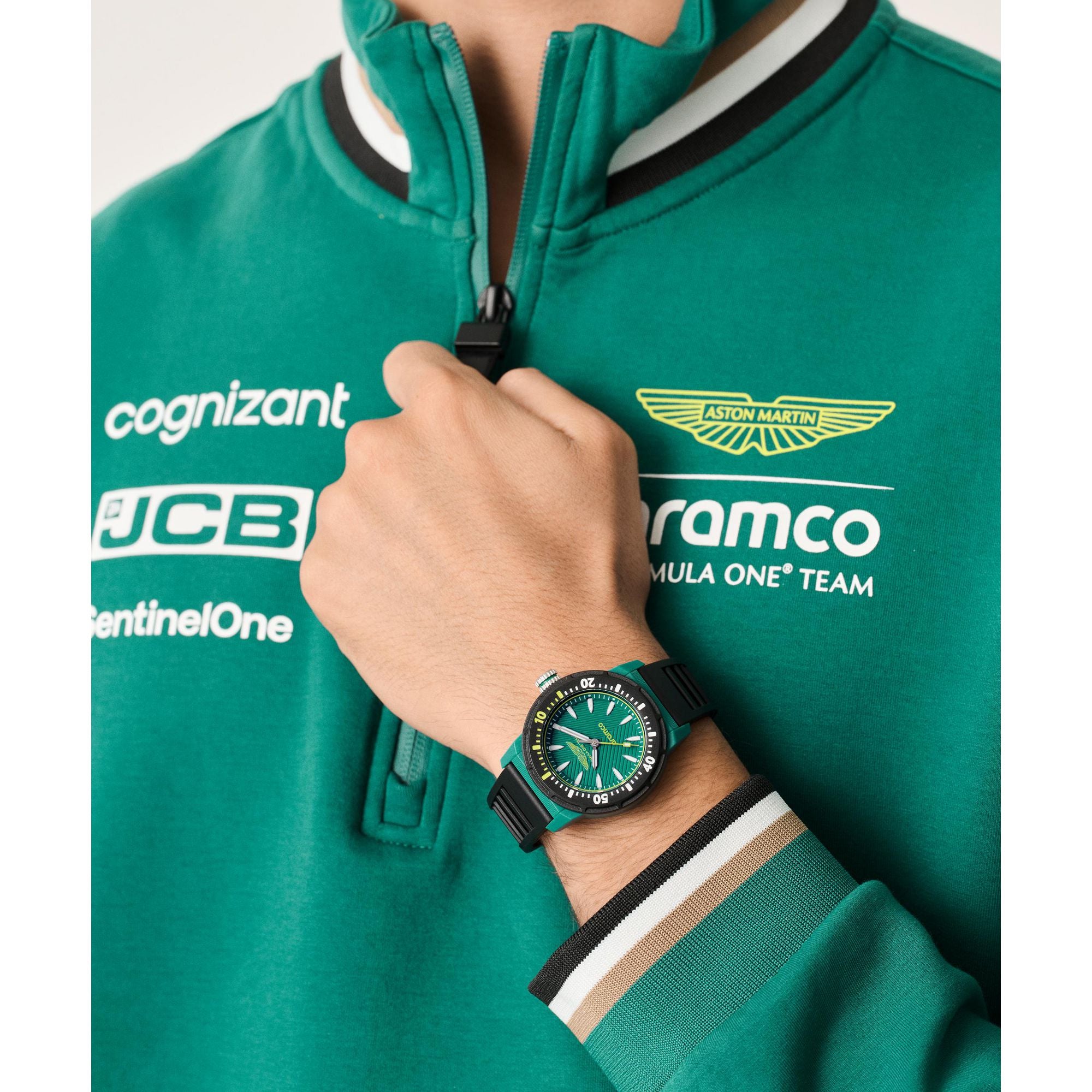 Aston Martin Green Round Dial Analog Men's Watch