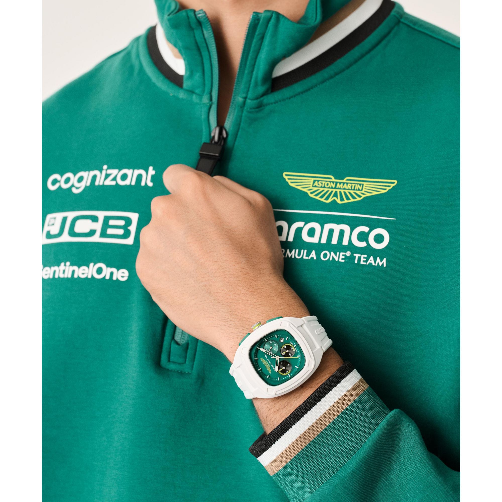 Aston Martin Green Square Dial Analog Men's Watch