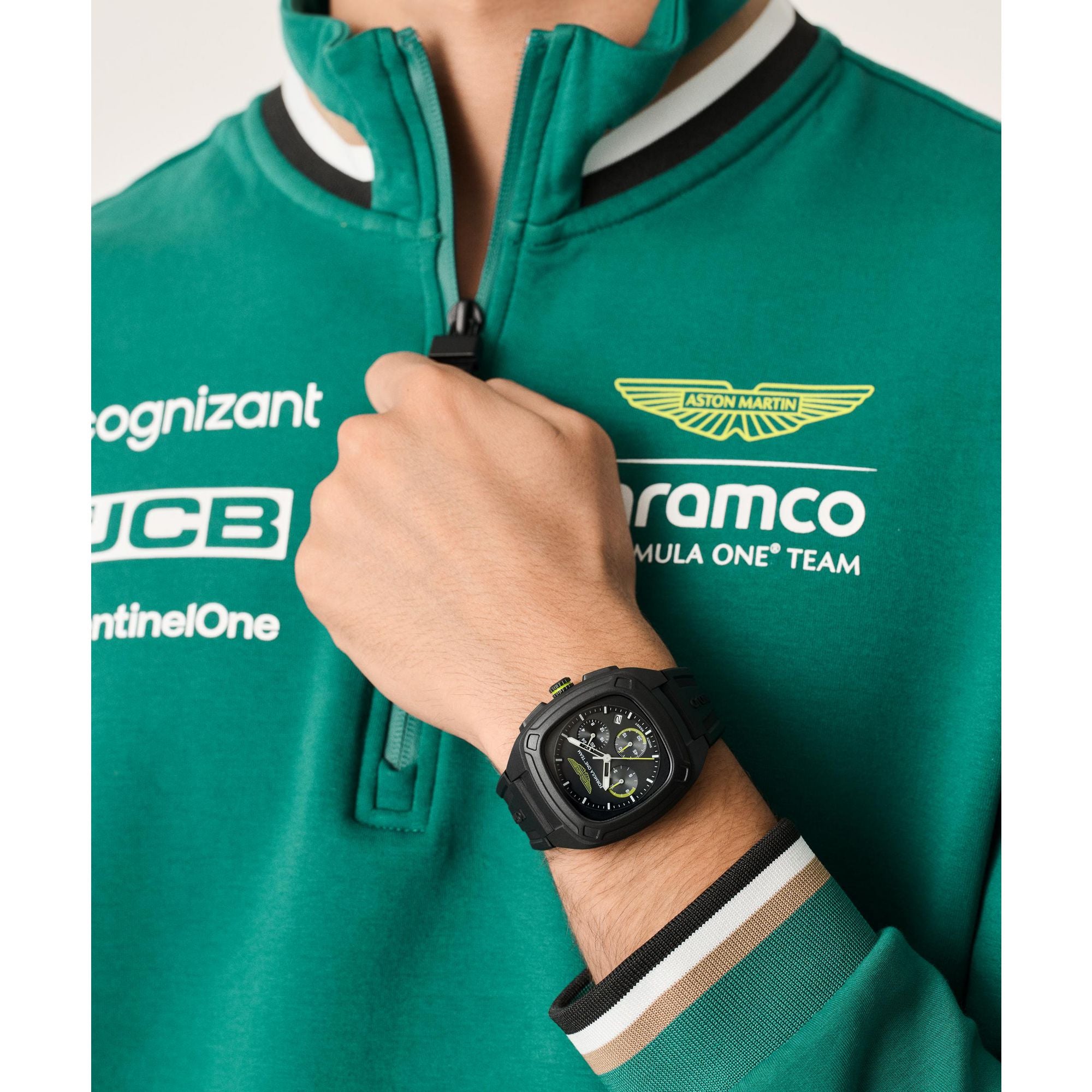 Aston Martin Black Square Dial Analog Men's Watch