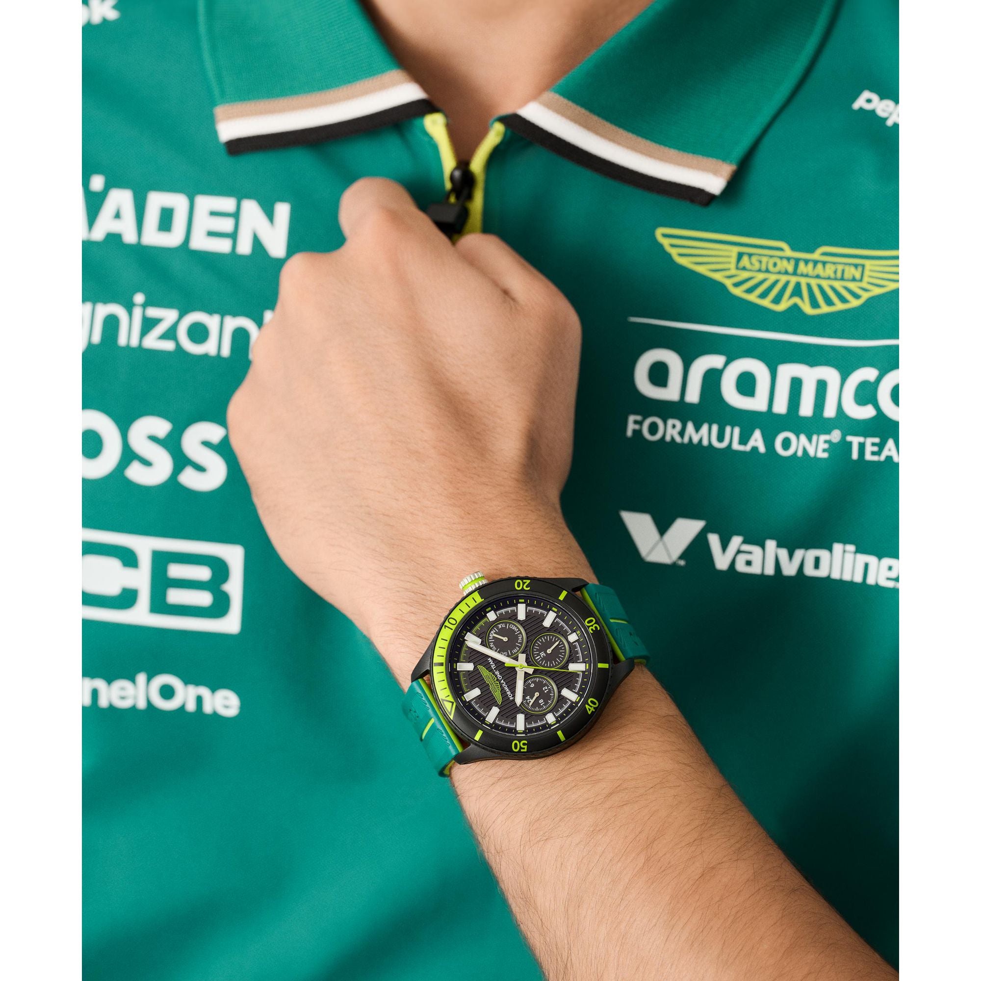 Aston Martin Black Round Dial Analog Men's Watch