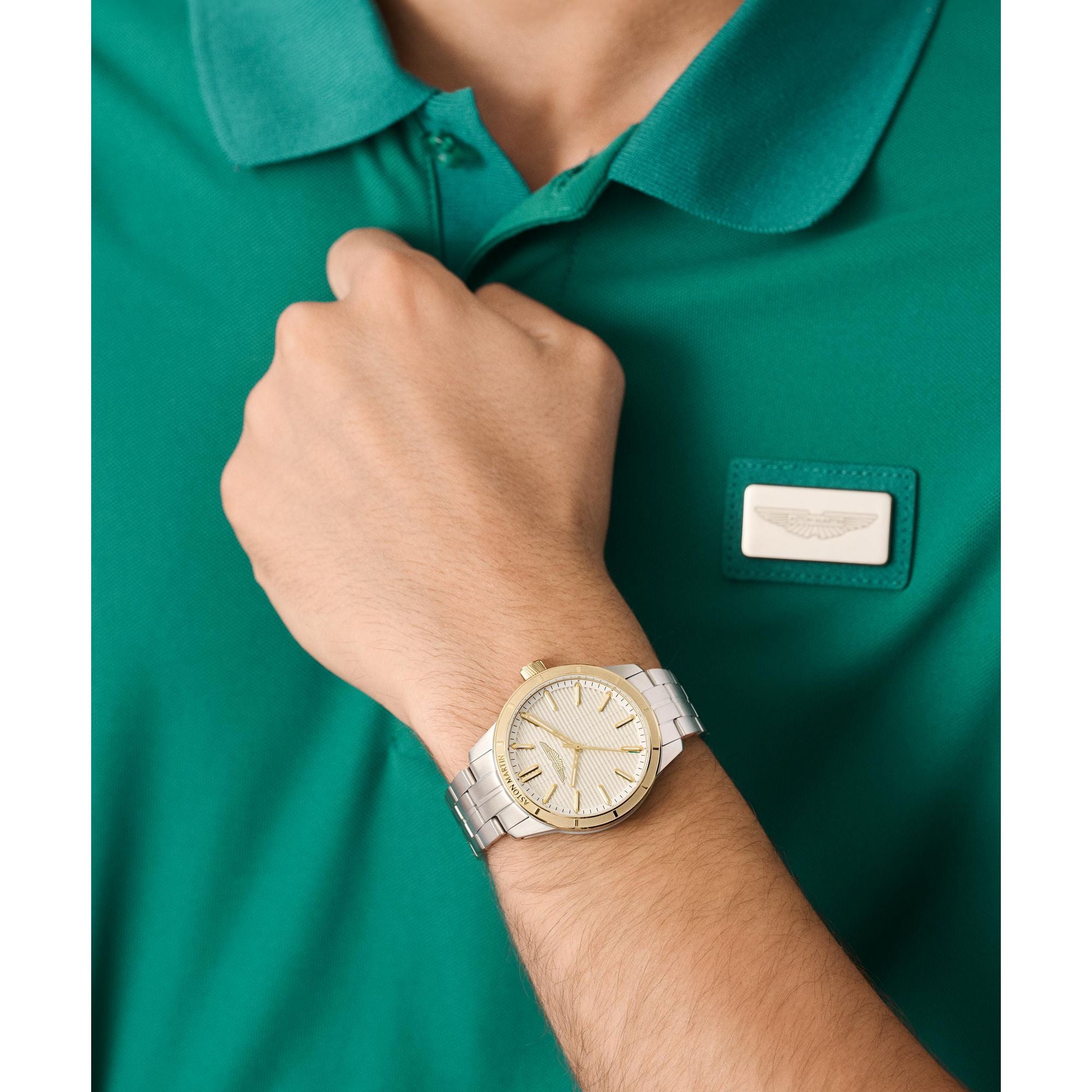 Aston Martin Green Round Dial Analog Men's Watch