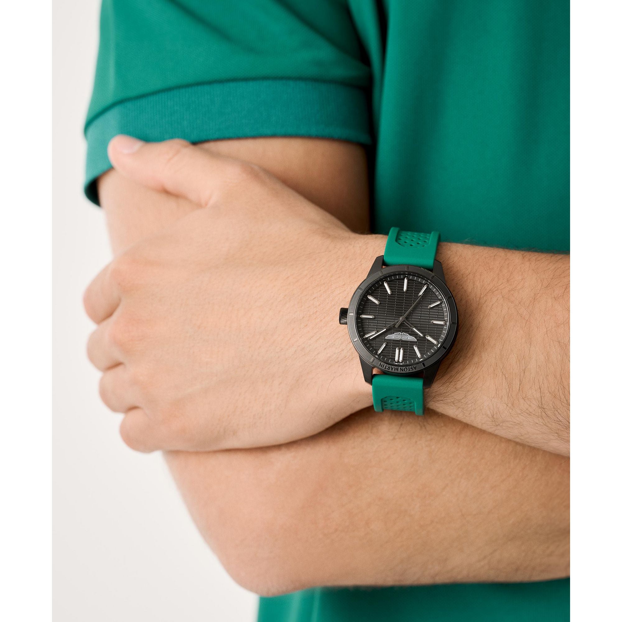 Aston Martin Gray Round Dial Analog Men's Watch