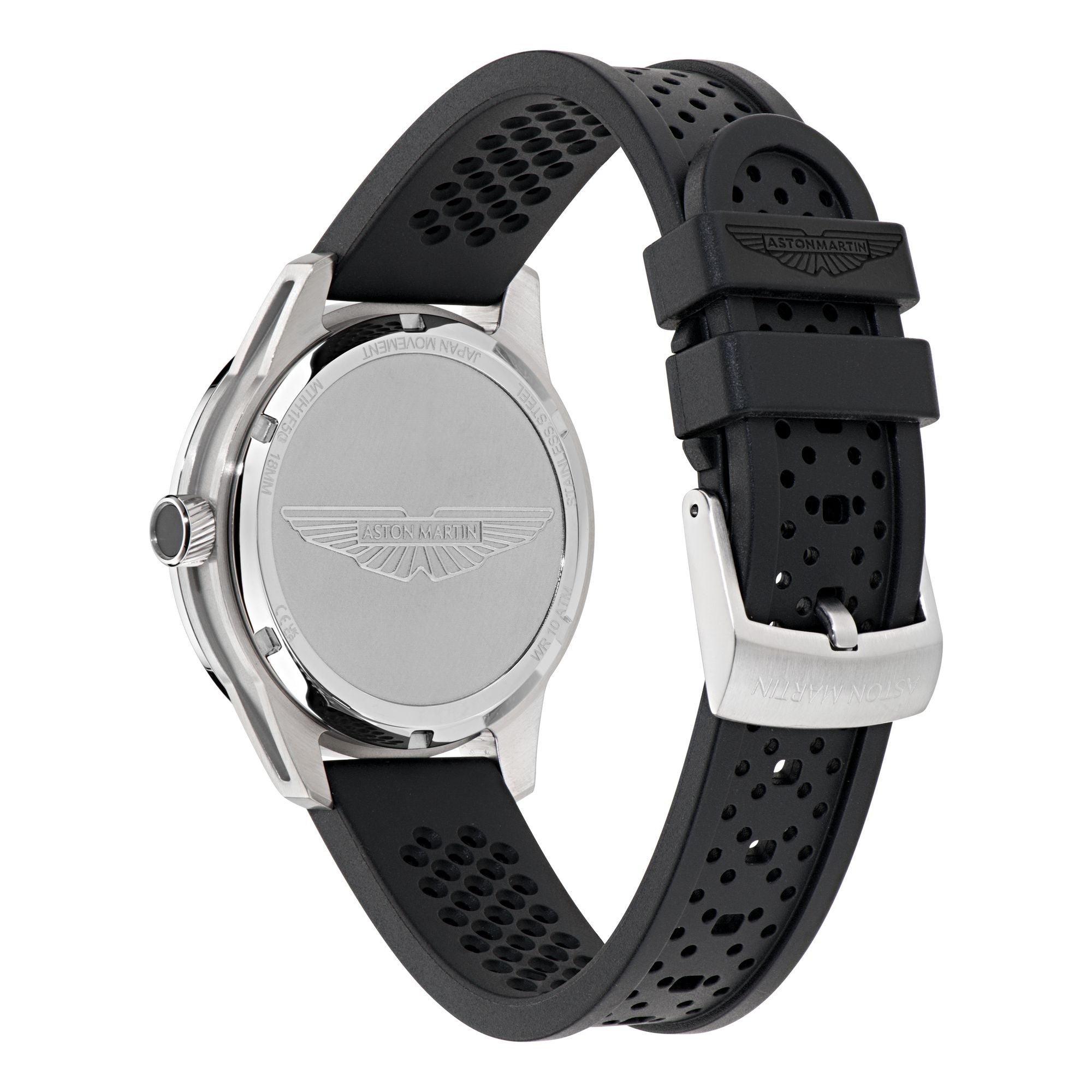 Aston Martin Silver Round Dial Analog Men's Watch