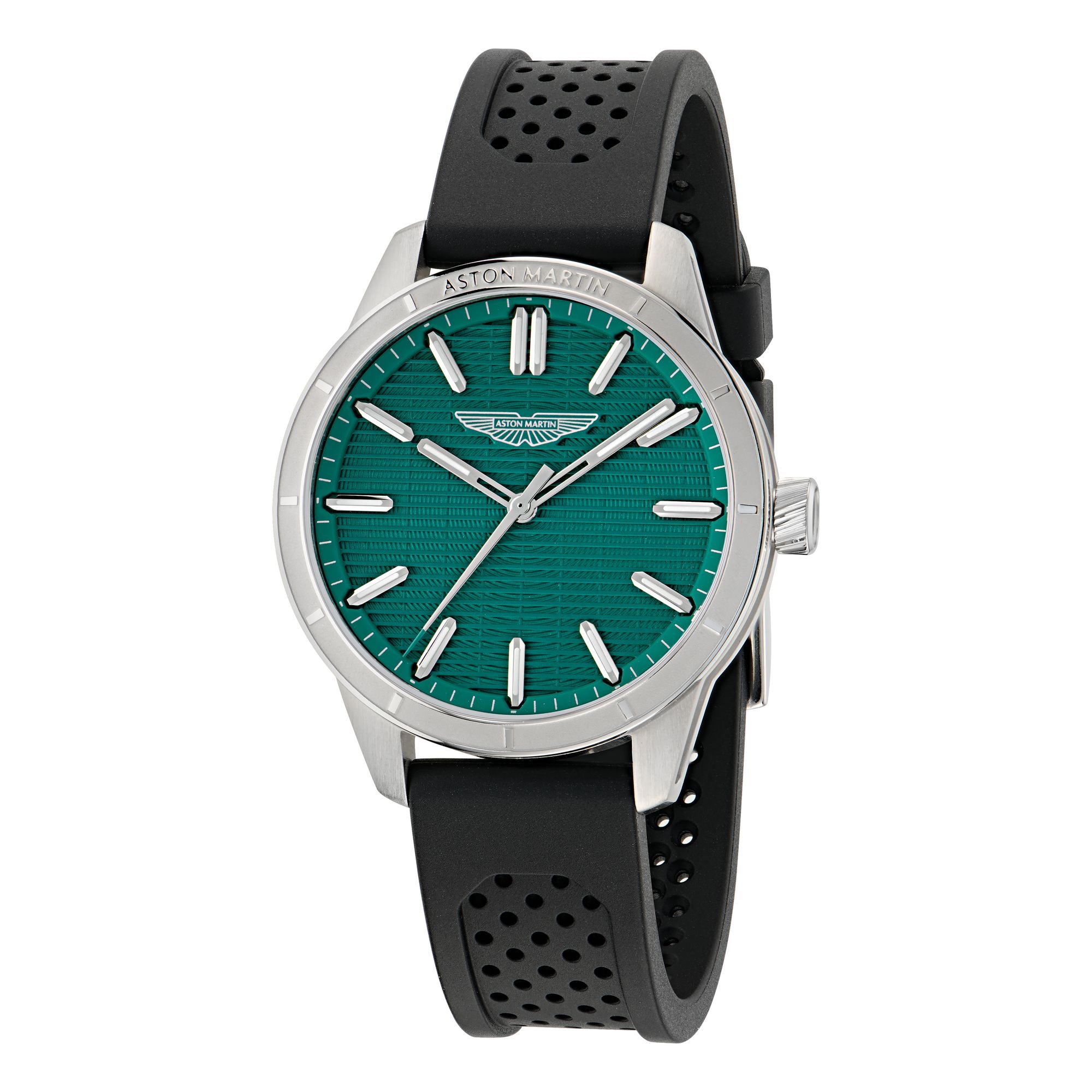 Aston Martin Silver Round Dial Analog Men's Watch