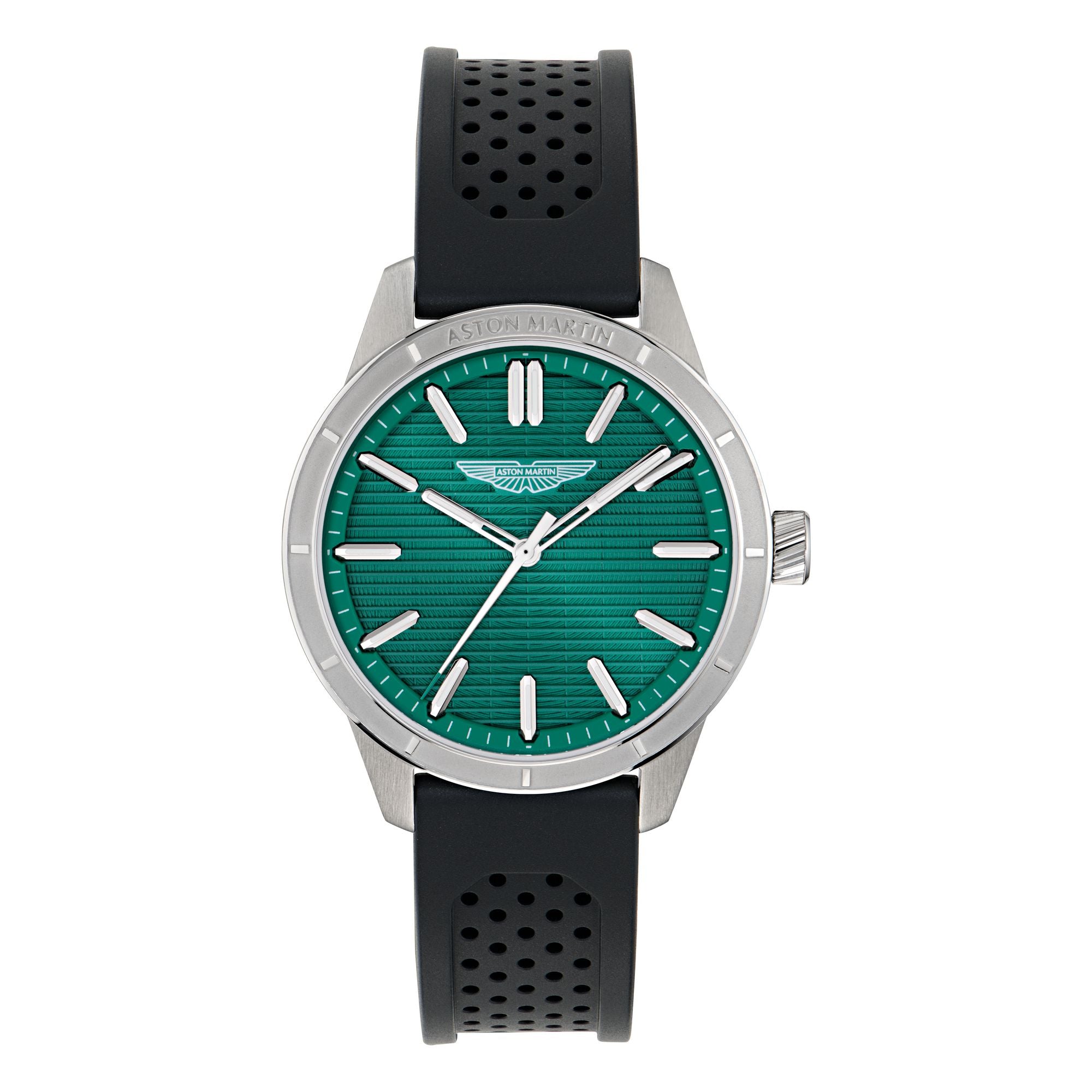 Aston Martin Silver Round Dial Analog Men's Watch