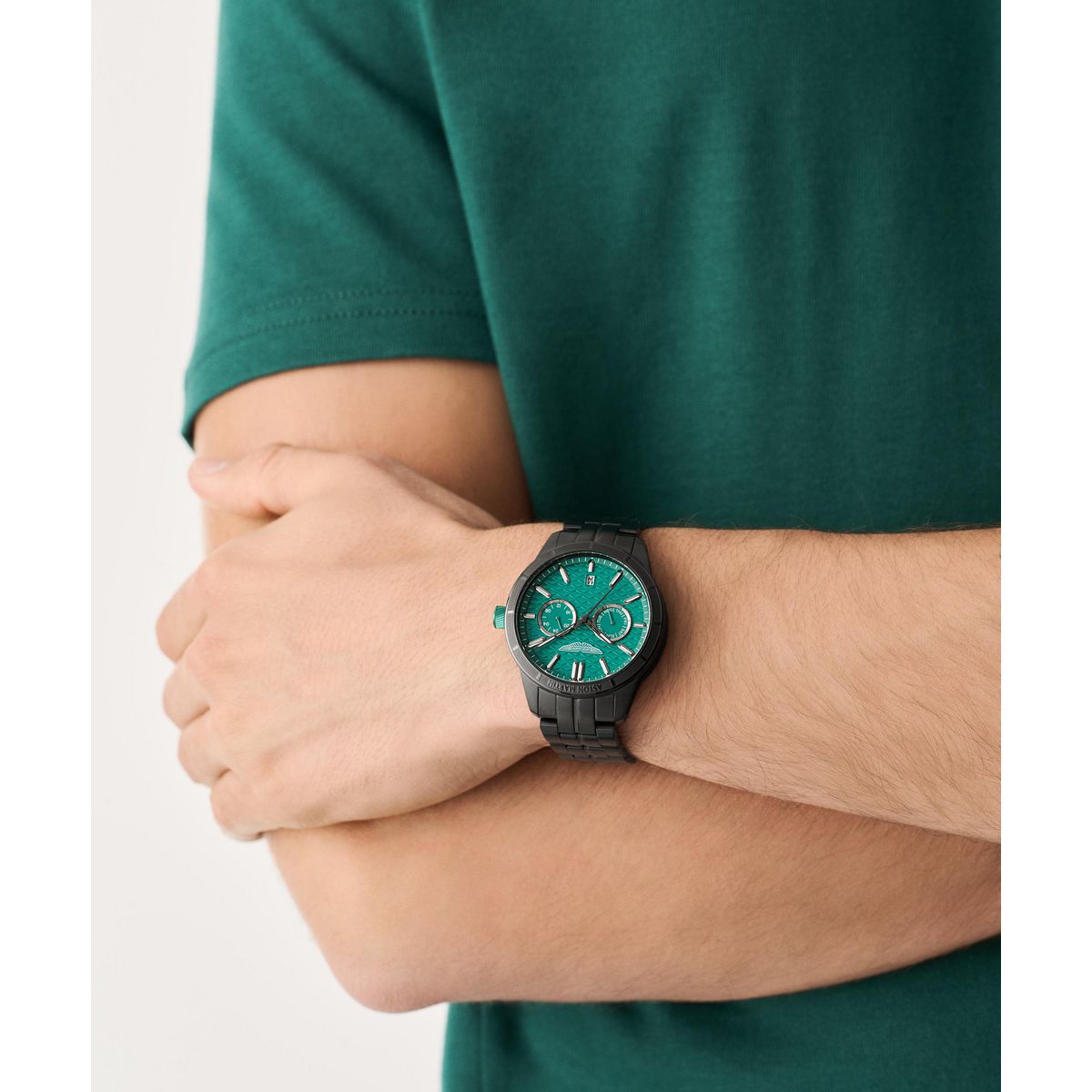 Aston Martin Round 42mm Green Dial Analog Men Watch - MTIH2S6013E