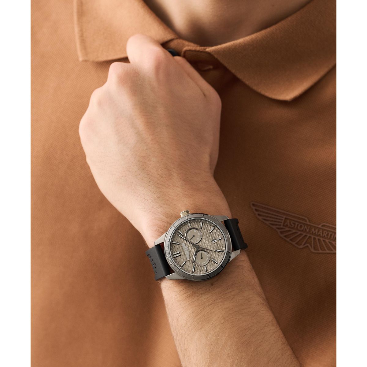 Aston Martin Round 42mm Gray Dial Analog Men Watch - MTIH2S6023E