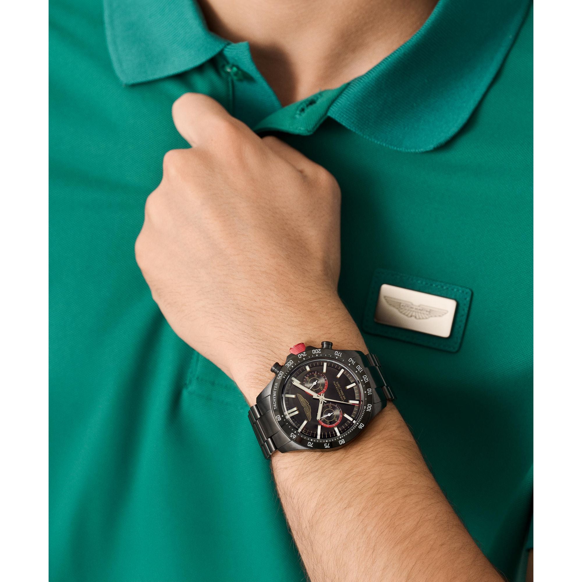 Aston Martin Black Round Dial Analog Men's Watch