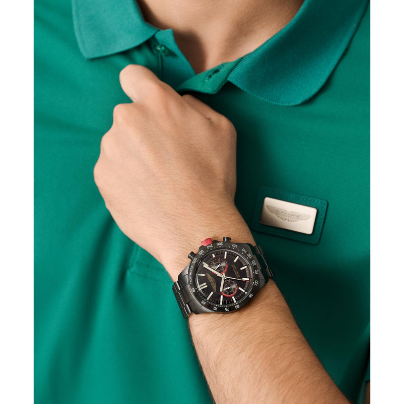Aston Martin Black Round Dial Analog Men's Watch Watch Aston Martin