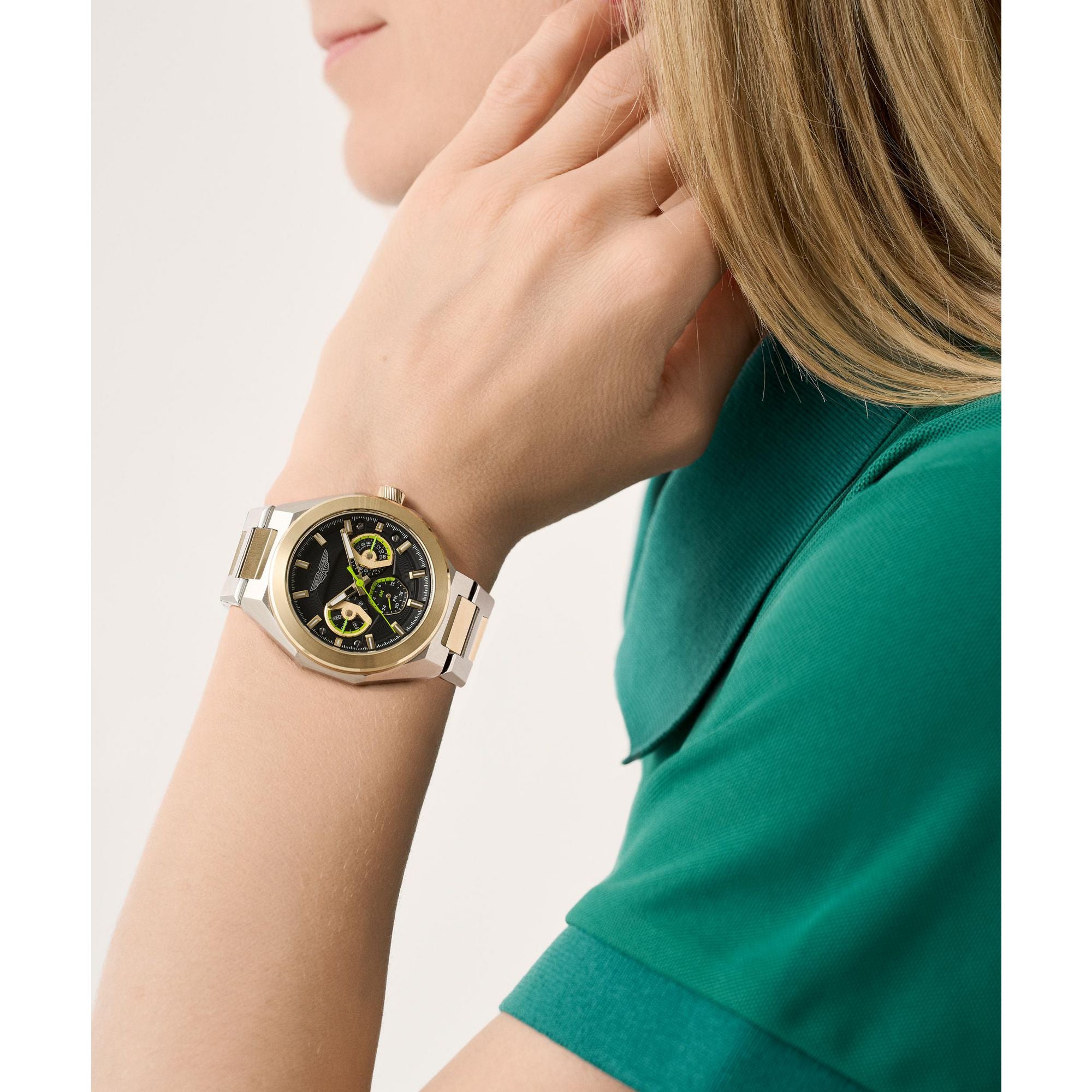 Aston Martin Black Octogonal Dial Analog Men's Watch