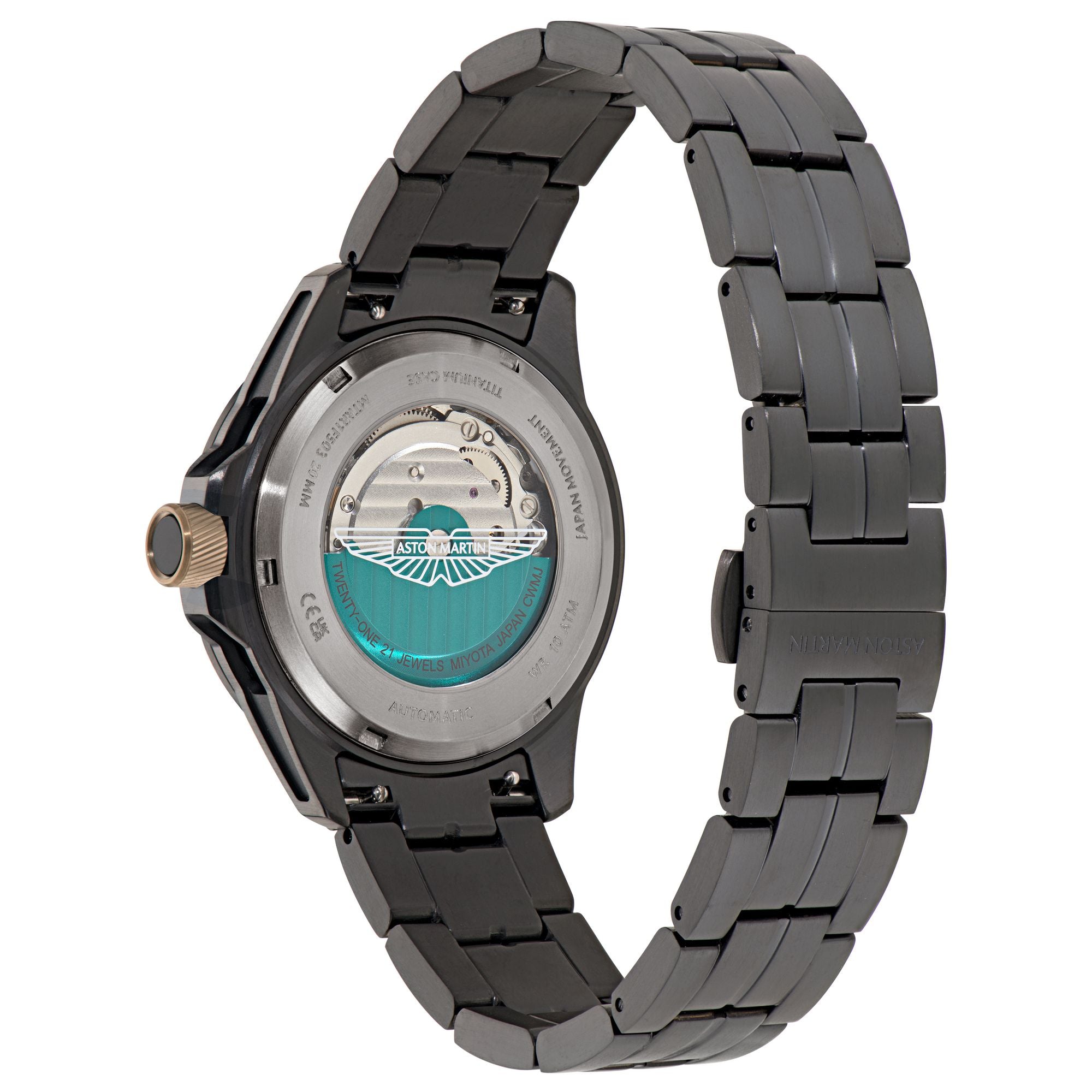 Aston Martin Black Round Dial Mechanical Automatic Men's Watch