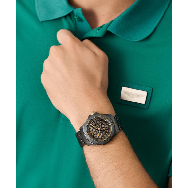 Aston Martin Black Round Dial Mechanical Automatic Men's Watch Watch Aston Martin