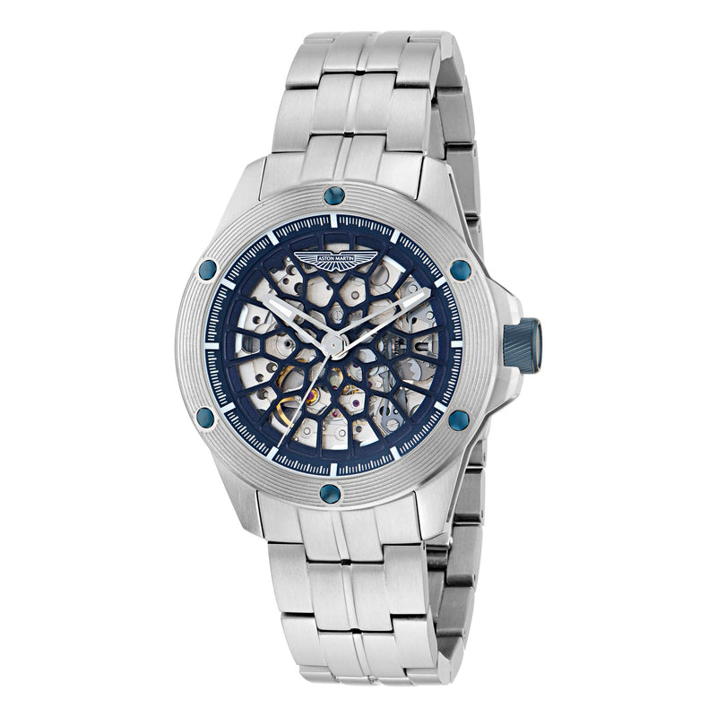 Aston Martin Silver Round Dial Mechanical Automatic Men's Watch Watch Aston Martin