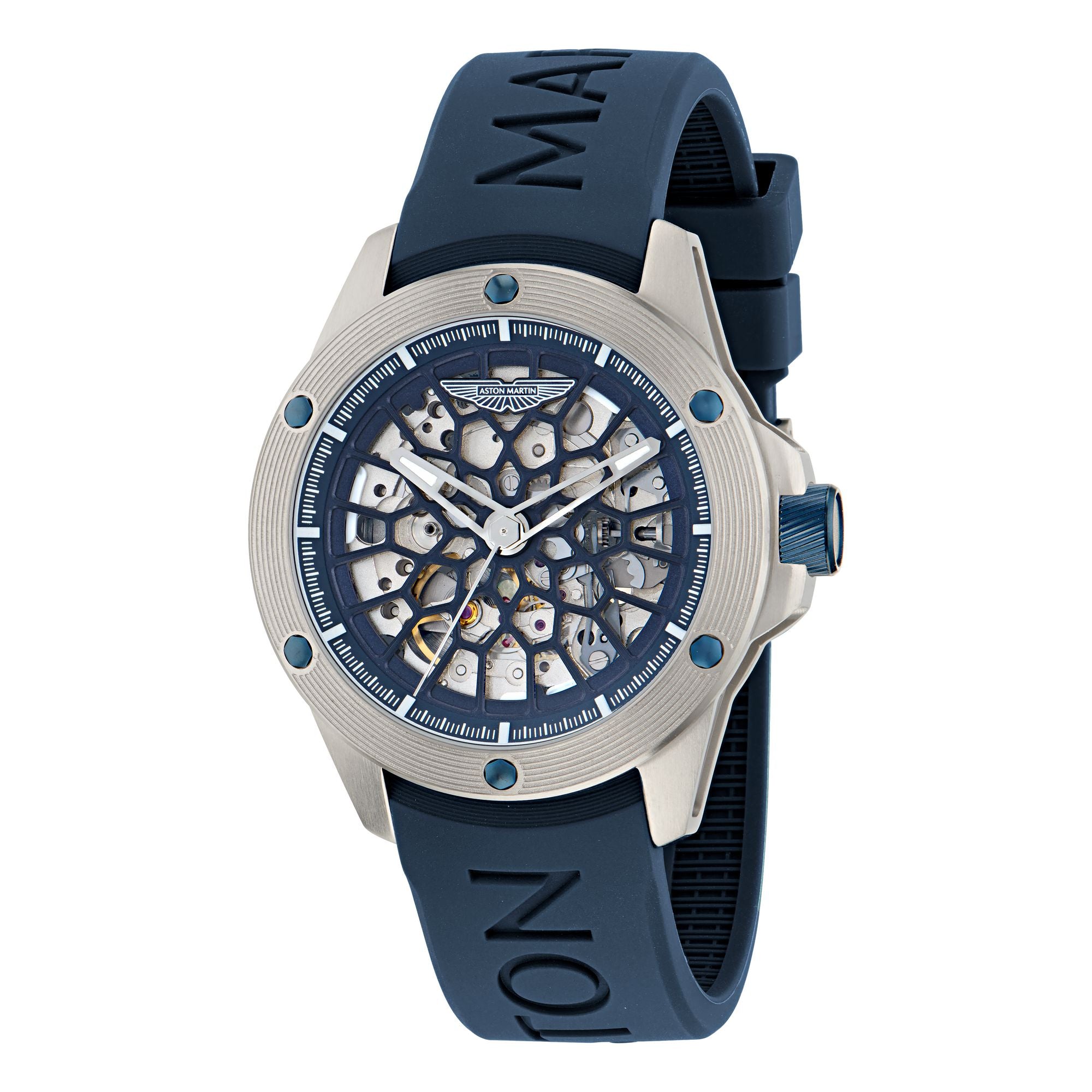 Aston Martin Silver Round Dial Mechanical Automatic Men's Watch