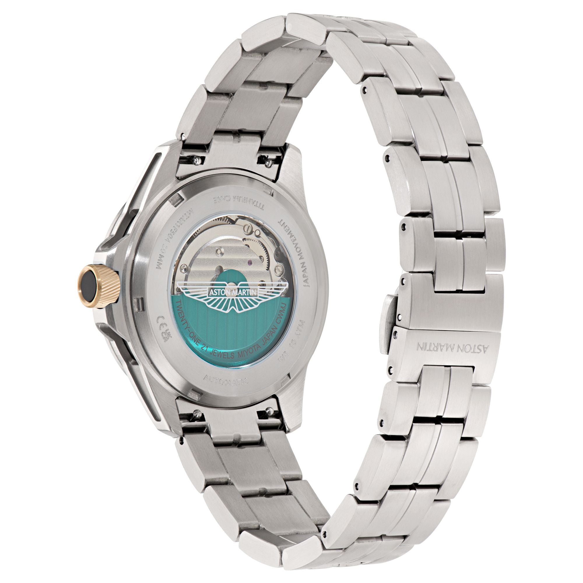 Aston Martin Green Round Dial Mechanical Automatic Men's Watch