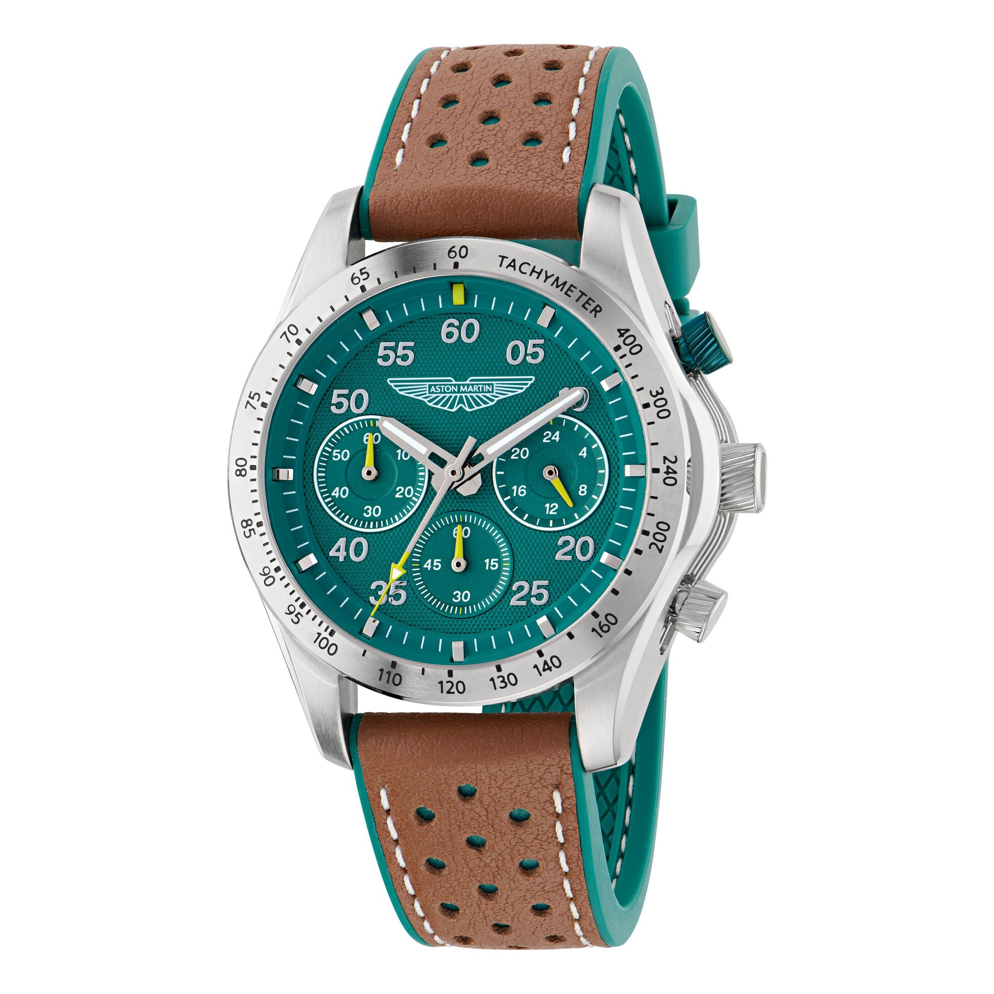 Aston Martin Green Round Dial Analog Men's Watch