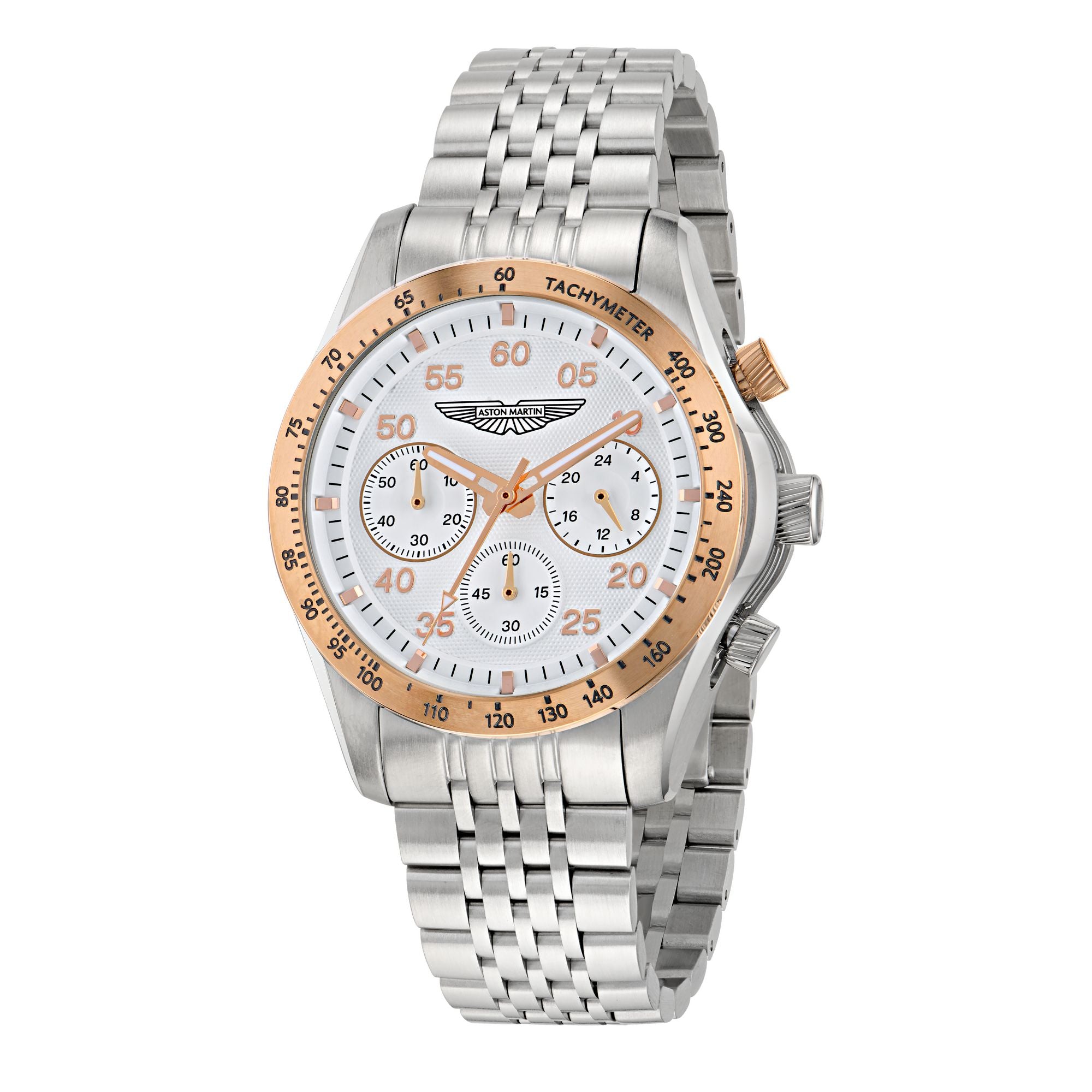 Aston Martin White Round Dial Analog Men's Watch