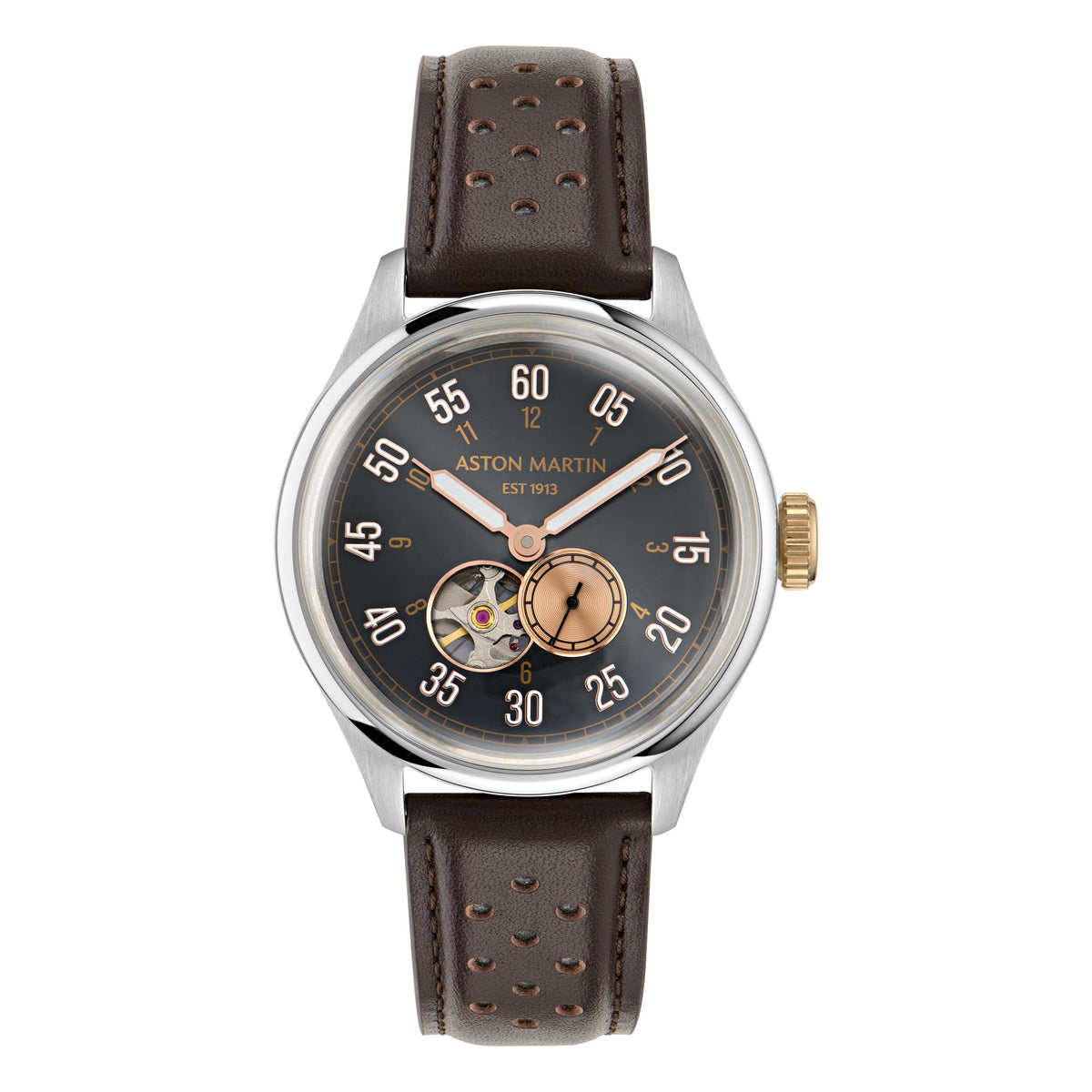 Aston Martin Black Round Dial Automatic Men's Watch
