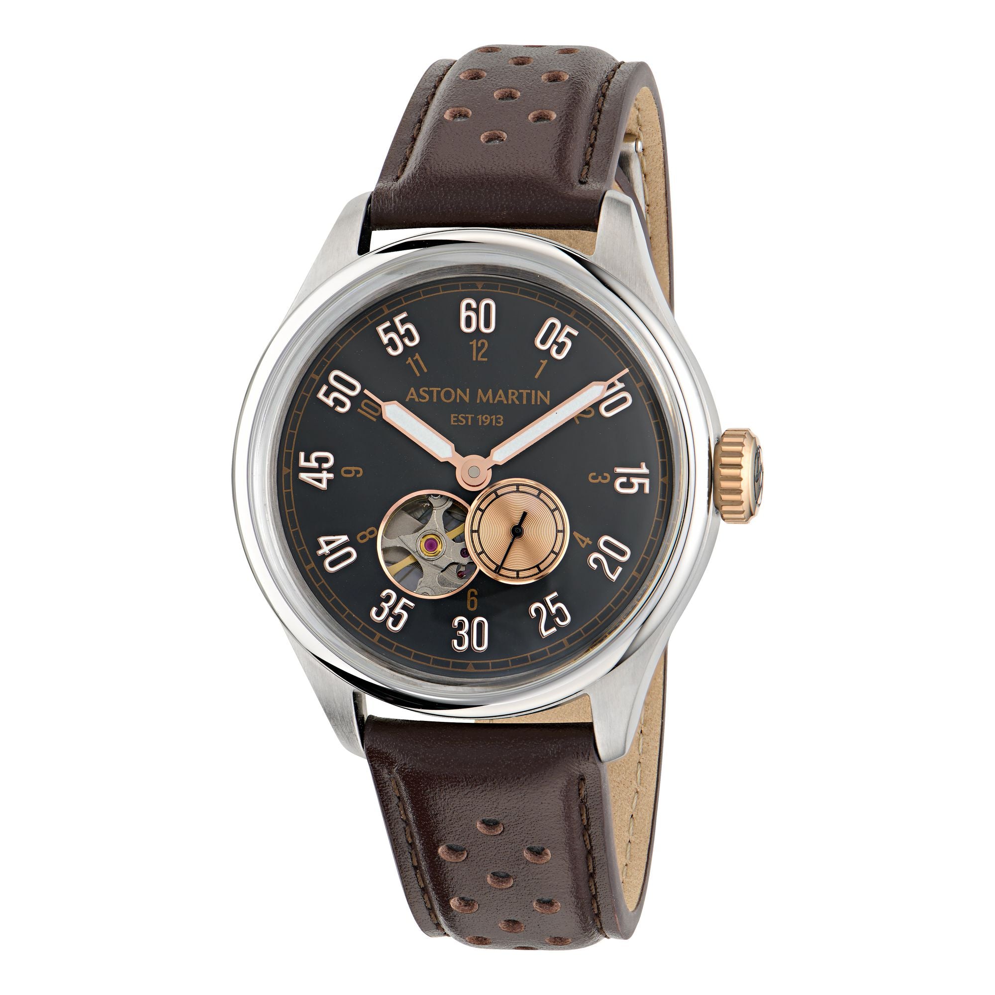 Aston Martin Black Round Dial Automatic Men's Watch