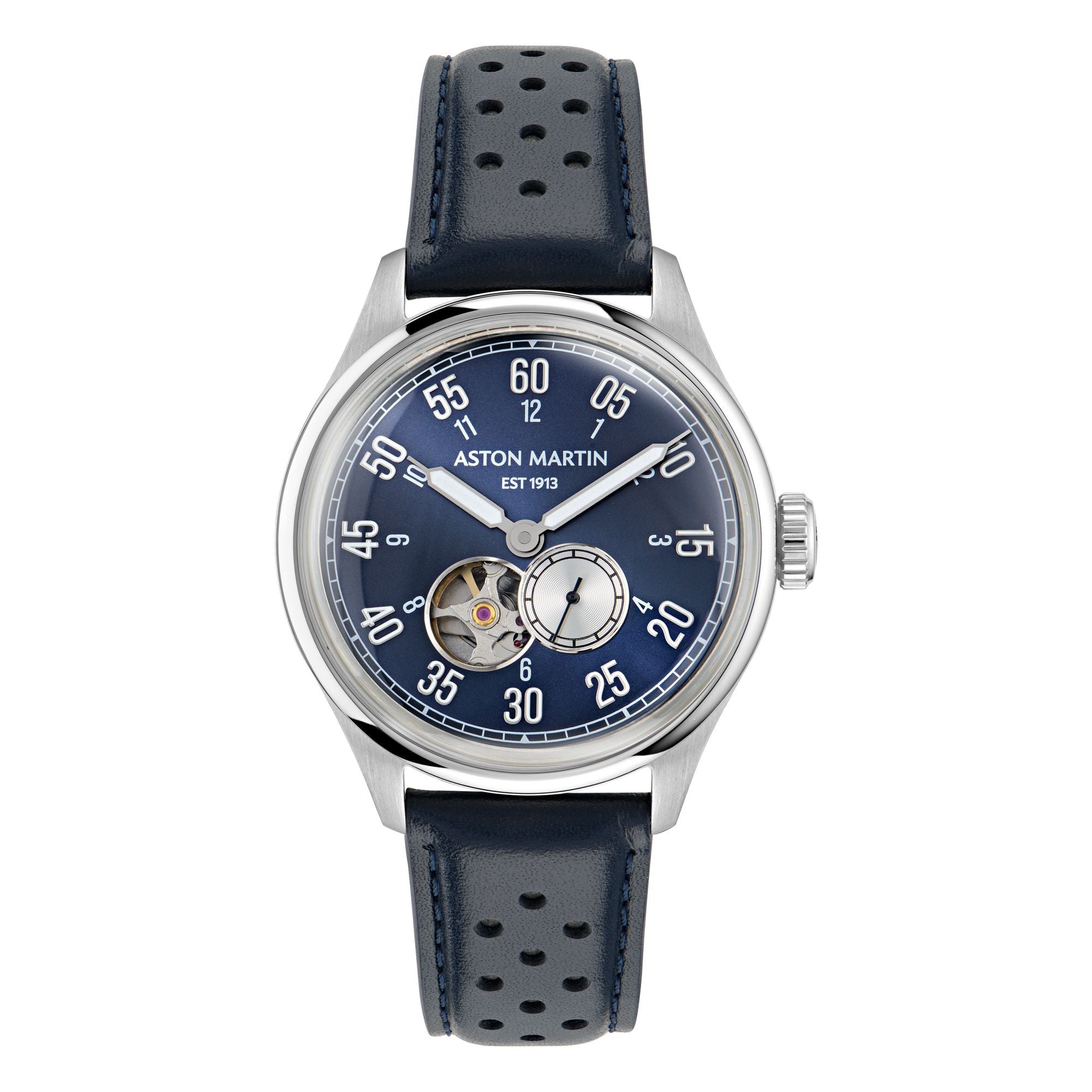 Aston Martin Blue Round Dial Automatic Men's Watch