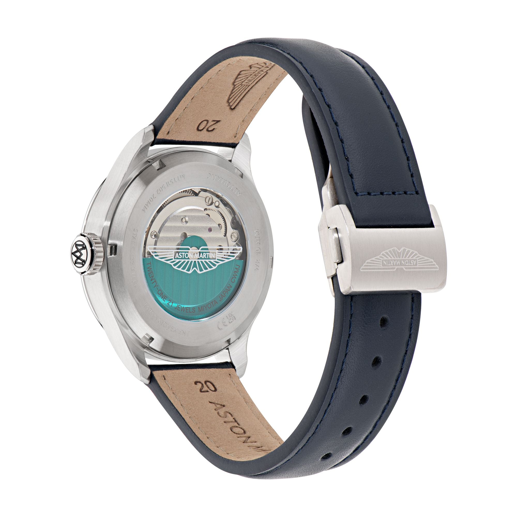 Aston Martin Blue Round Dial Automatic Men's Watch