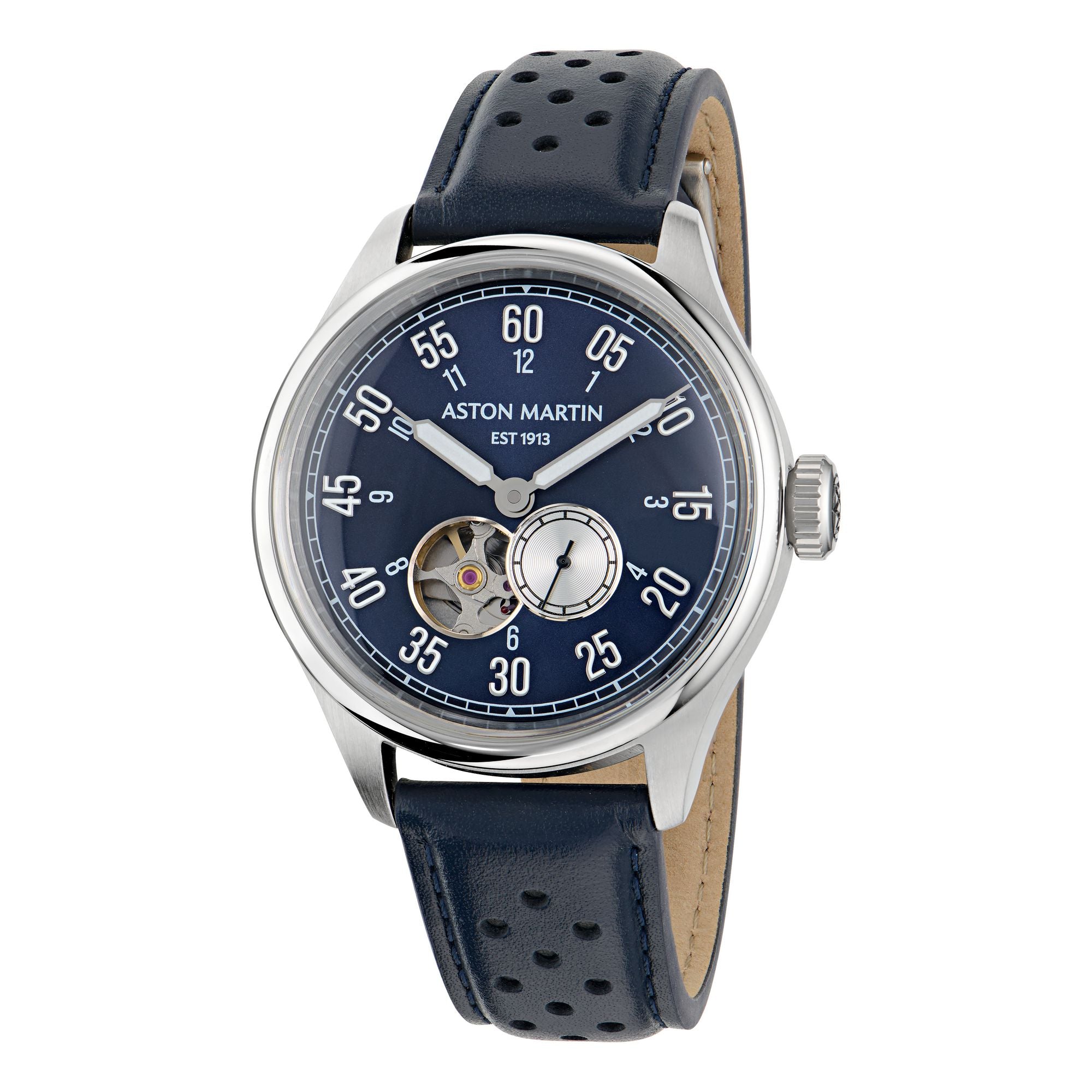 Aston Martin Blue Round Dial Automatic Men's Watch