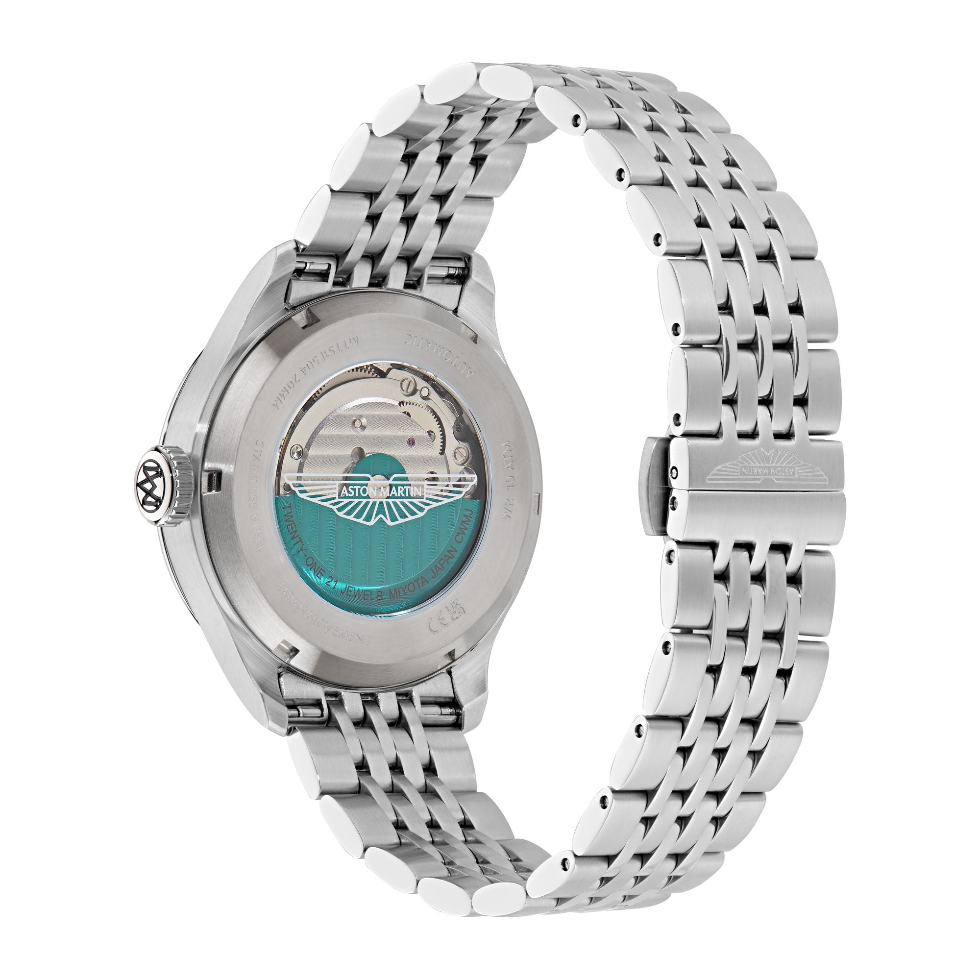 Aston Martin Green Round Dial Automatic Men's Watch