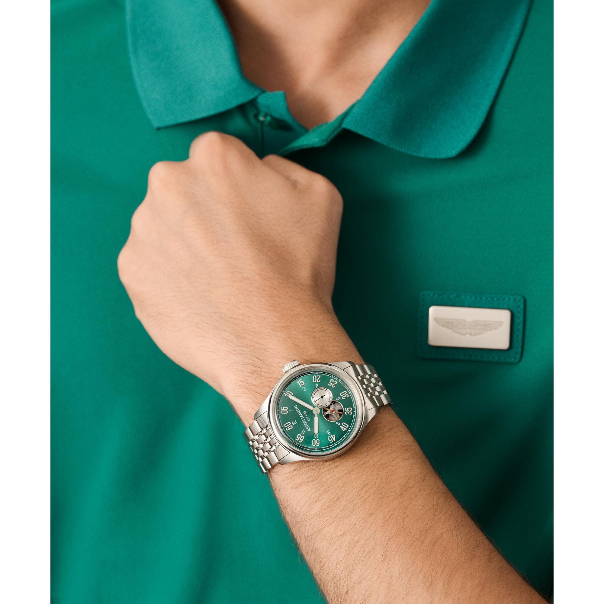 Aston Martin Green Round Dial Automatic Men's Watch Watch Aston Martin