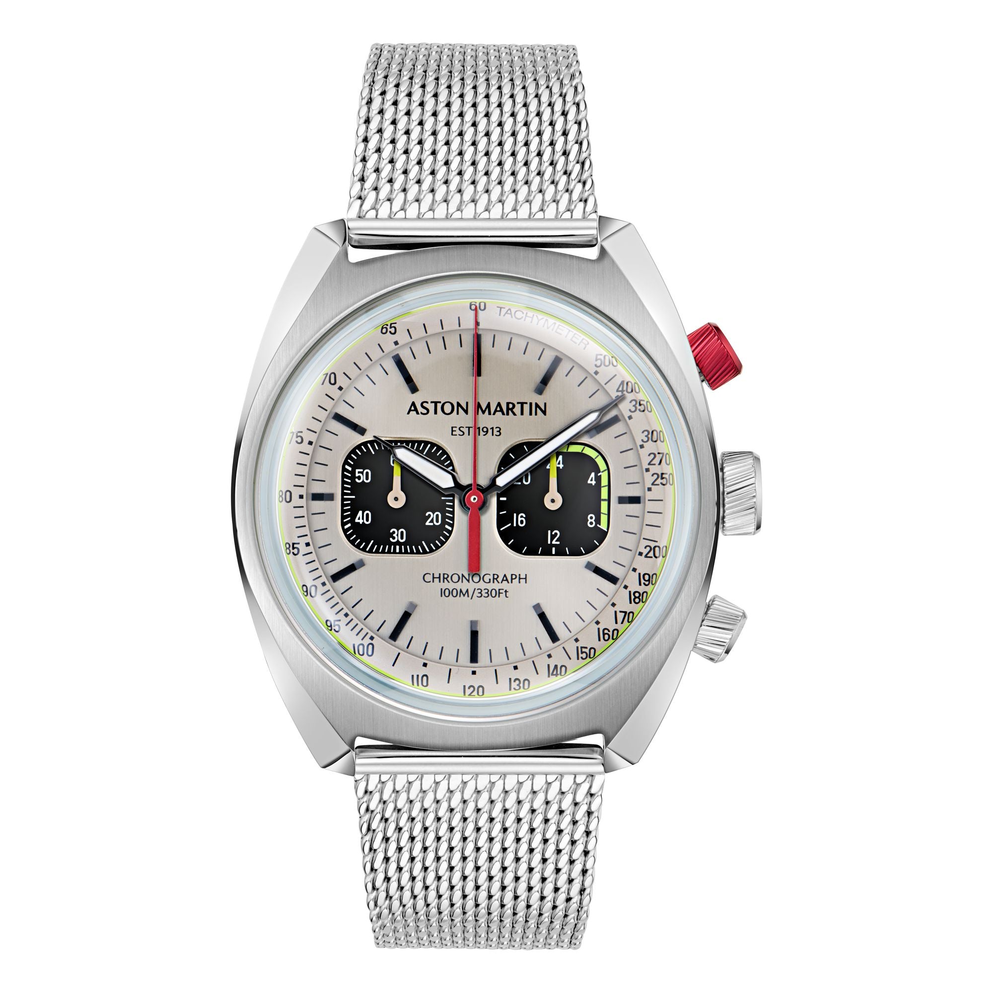 Aston Martin Silver Round Dial Analog Men's Watch