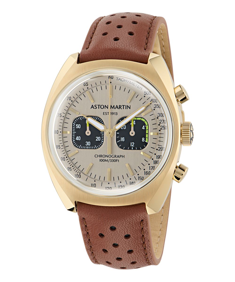 Aston Martin Silver Round Dial Analog Men's Watch