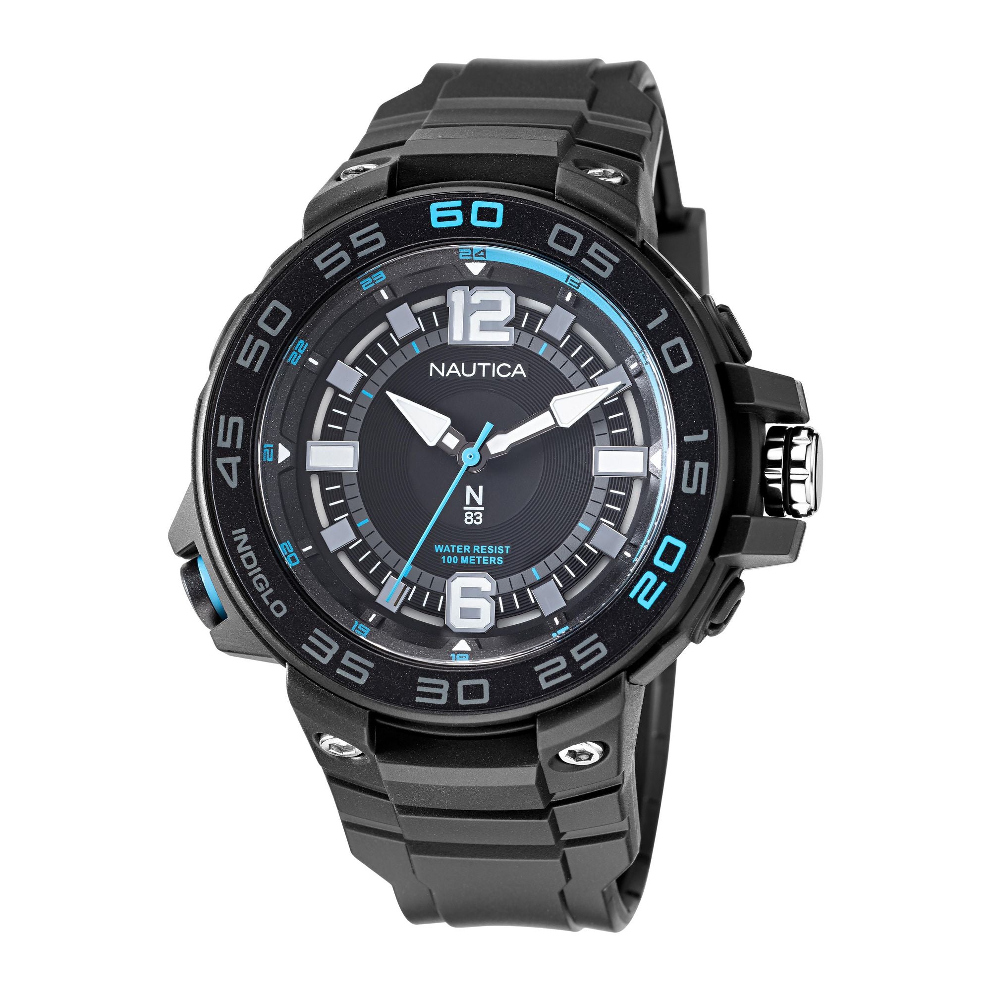 Nautica Coronado Bay Black Round Dial Quartz Analog Men Watch Watch Nautica