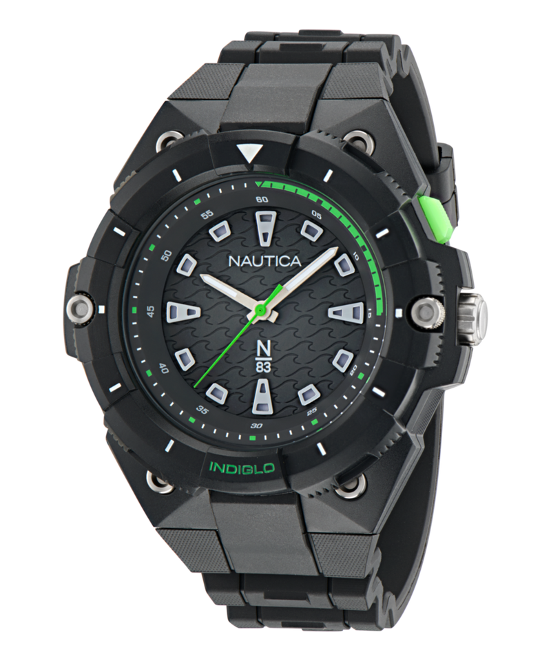 Nautica Coronado Bay Black Round Dial Quartz Analog Men Watch Watch Nautica
