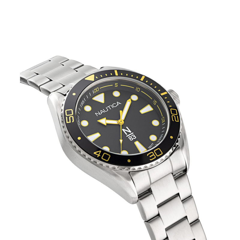 Nautica Finn Black Round Dial Quartz Analog Men Watch Watch Nautica