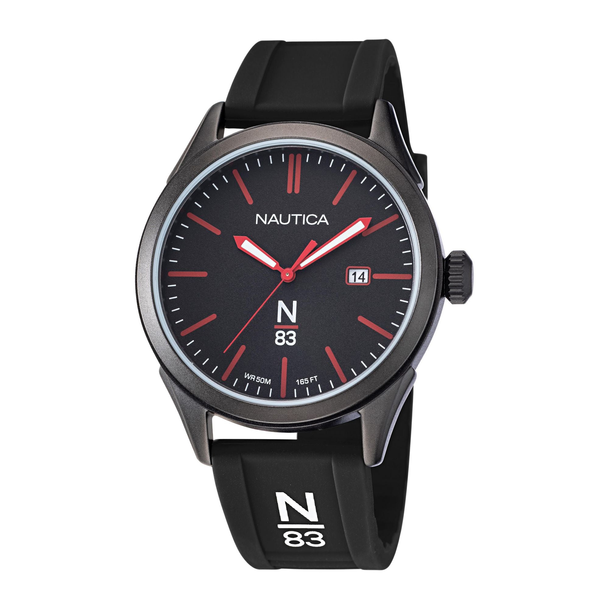 Nautica Hannay Bay Black Round Dial Quartz Analog Men Watch