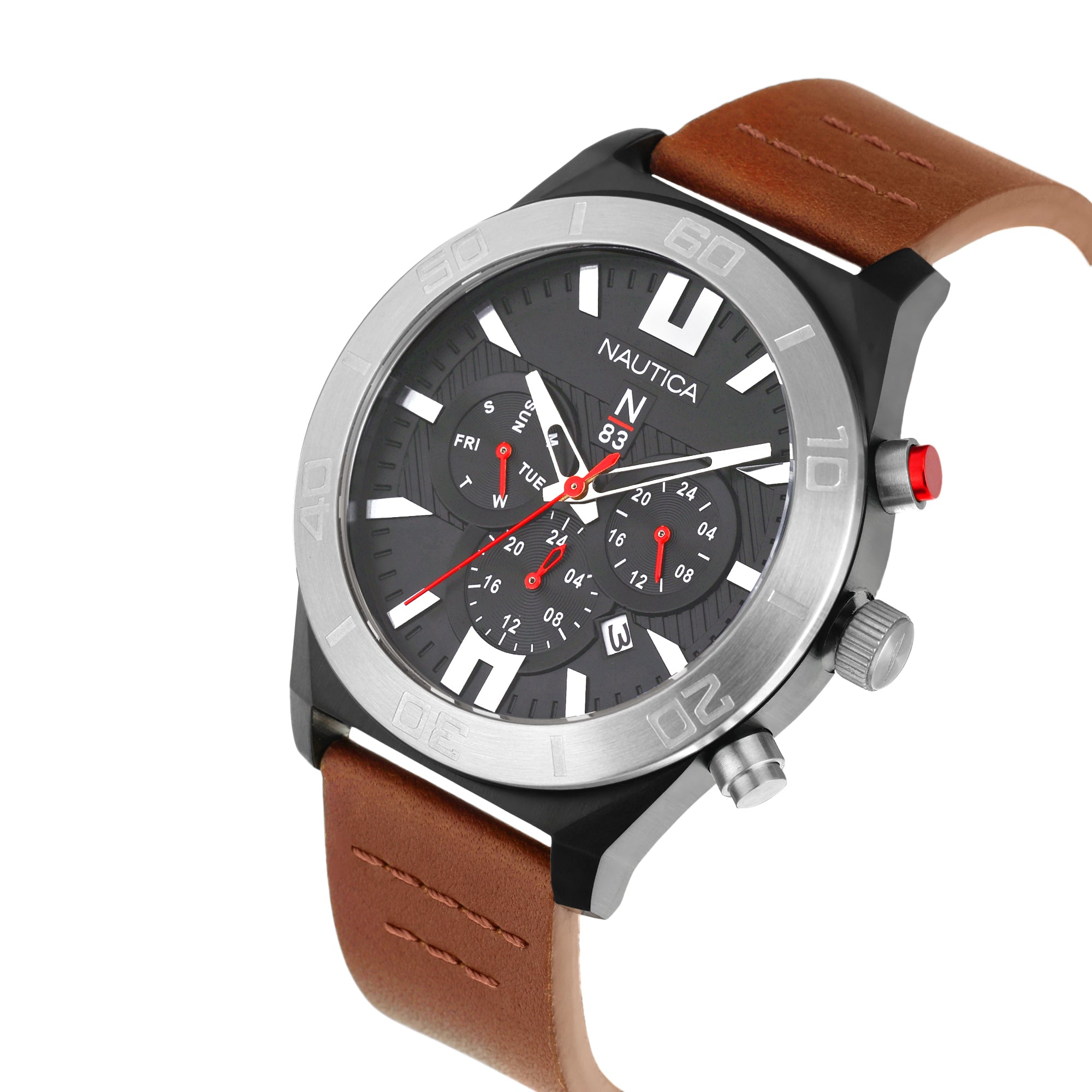 Nautica Round 44mm Gray Dial Analog Men Watch