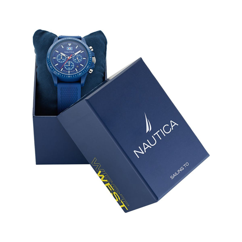 Nautica One Blue Round Dial Quartz Analog Men Watch Watch Nautica