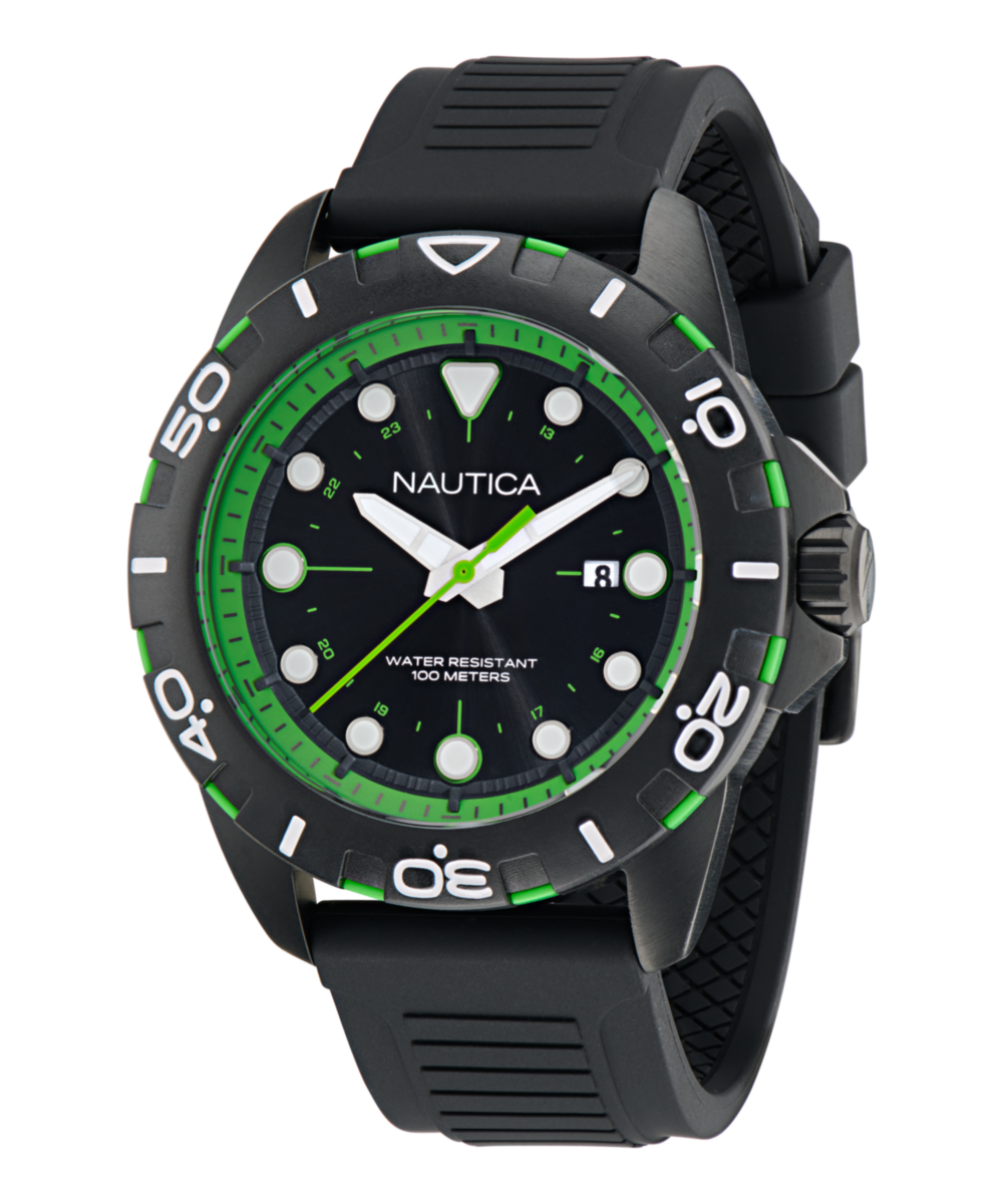 Nautica NSR Black Round Dial Quartz Analog Men Watch