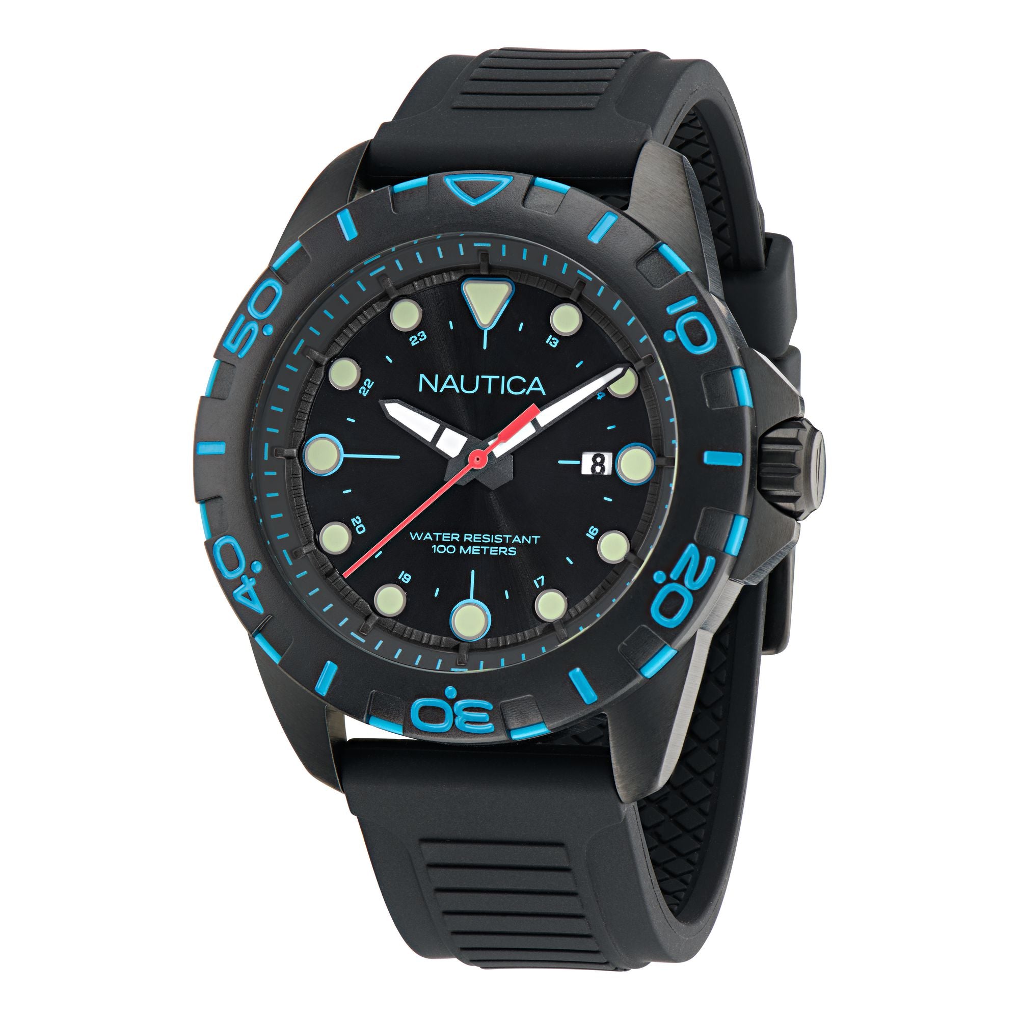 Nautica NSR Black Round Dial Quartz Analog Men Watch Watch Nautica