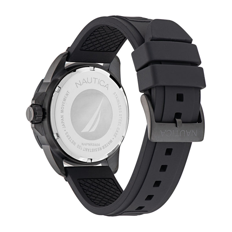 Nautica NSR Black Round Dial Quartz Analog Men Watch Watch Nautica