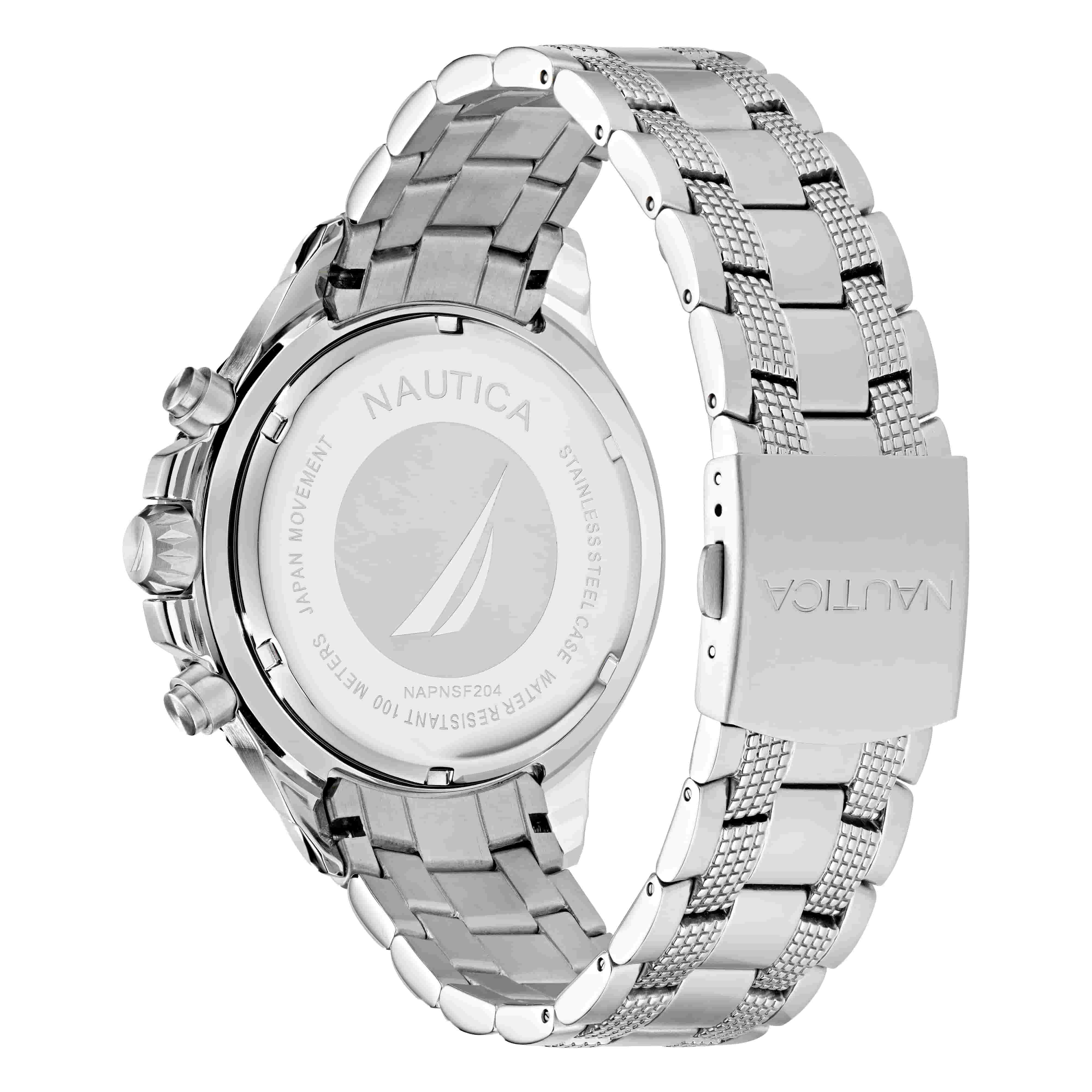 Reloj nautica stainless steel case water resistant 100 meters japan movement hotsell