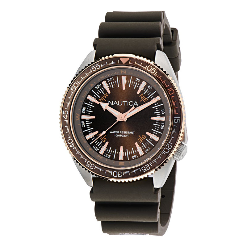Nautica Vintage Stainless steel Round Dial Quartz Analog Men Watch Watch Nautica