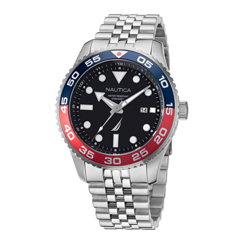 Nautica Pacific Beach Black Round Dial Quartz Analog Men Watch Watch Nautica