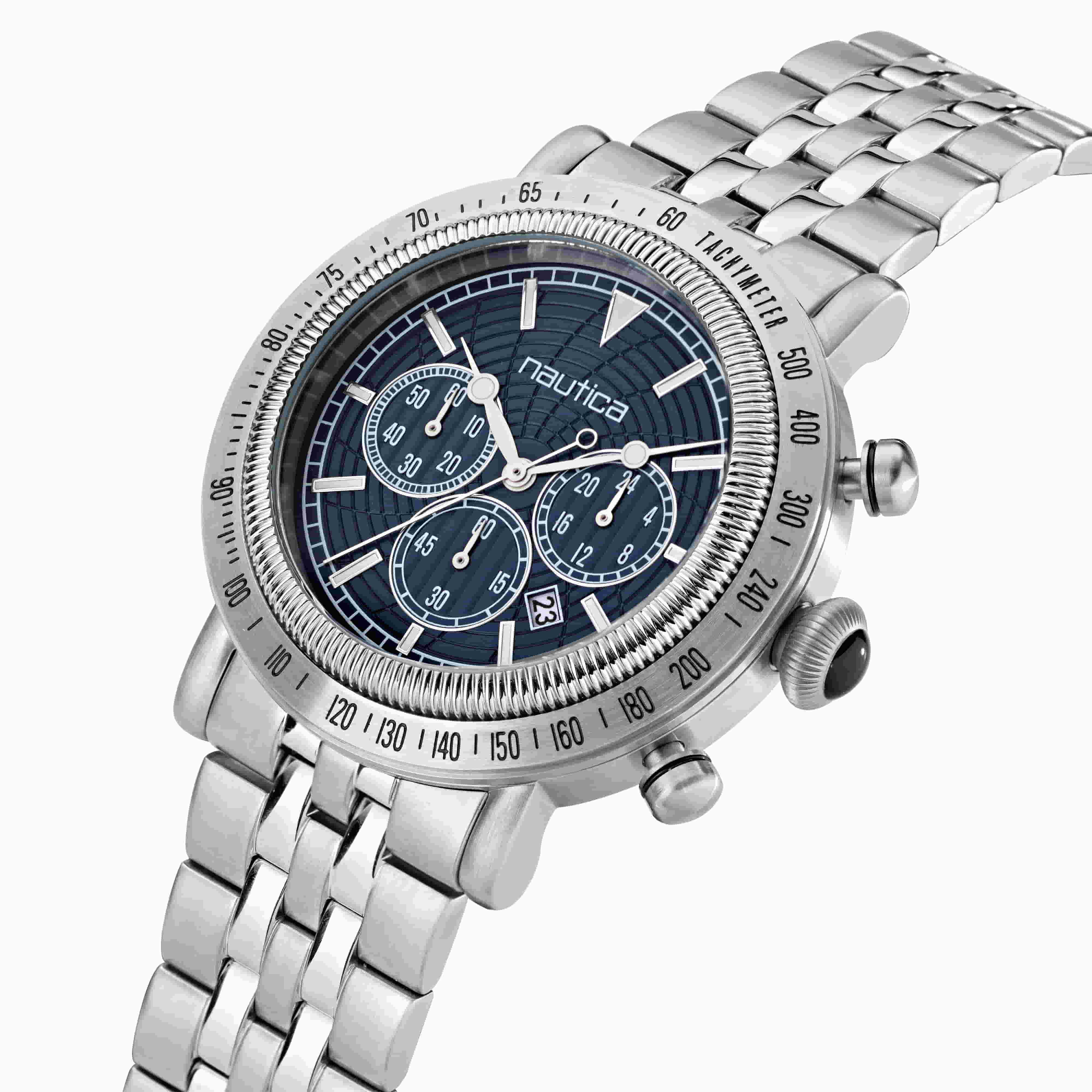 Nautica Spettacolare Reissue Blue Dial Round Case Quartz Analog Men Watch