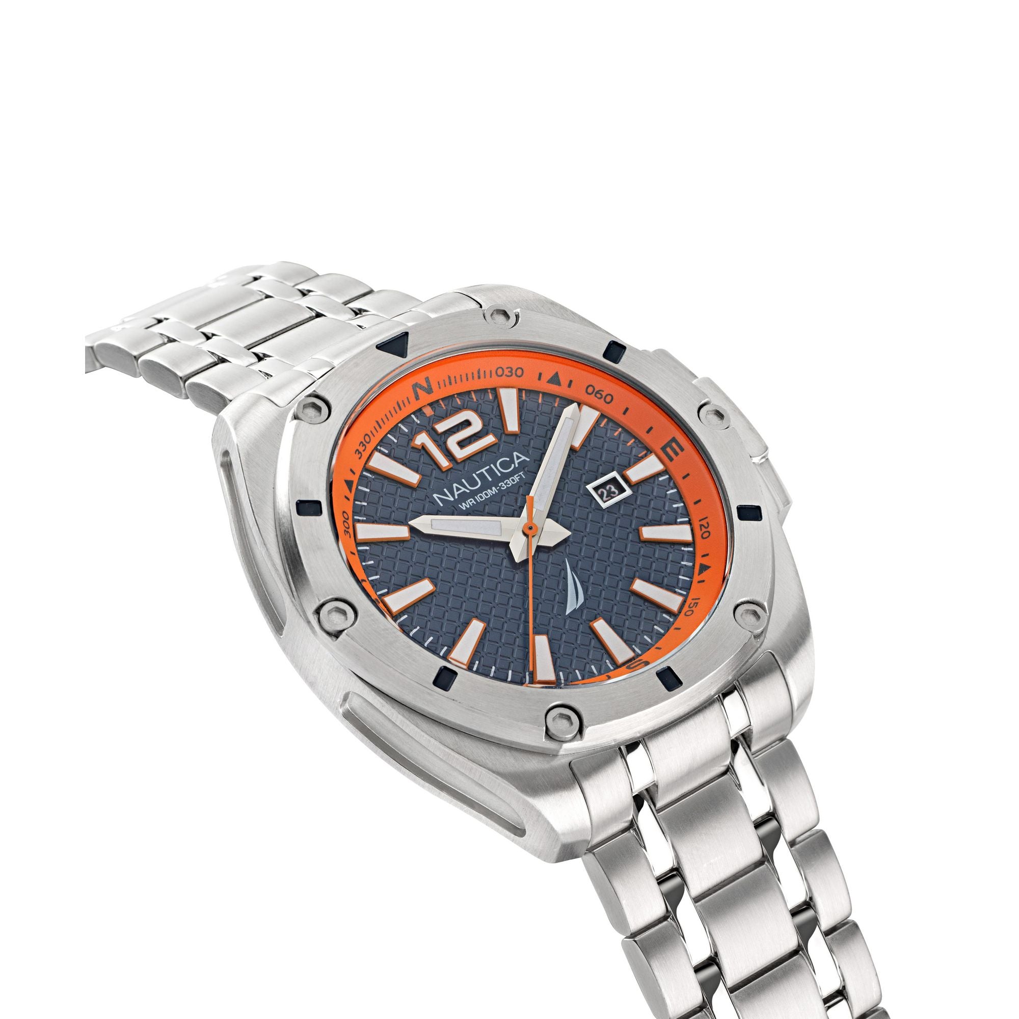 Nautica Tin Can Bay Blue Round Dial Quartz Analog Men Watch