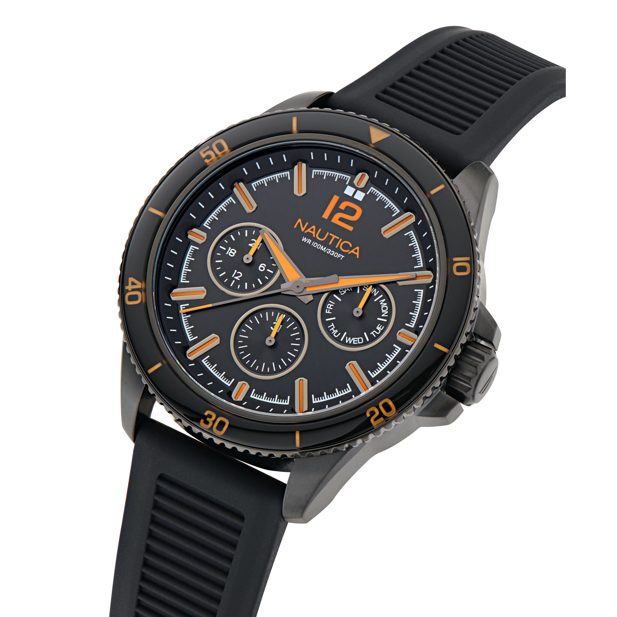 Nautica NCT Windrose Black Round Dial Quartz Analog Men Watch