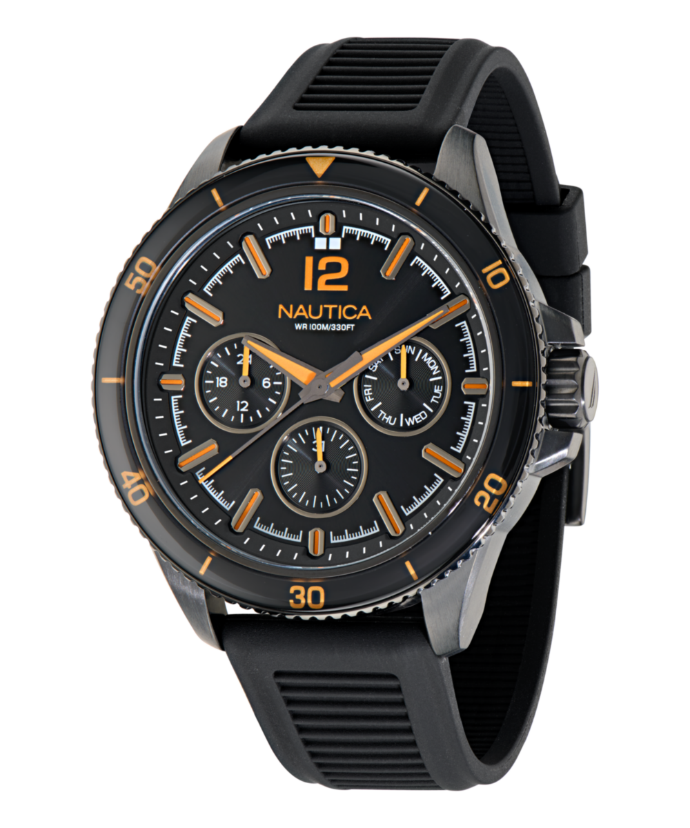 Nautica NCT Windrose Black Round Dial Quartz Analog Men Watch